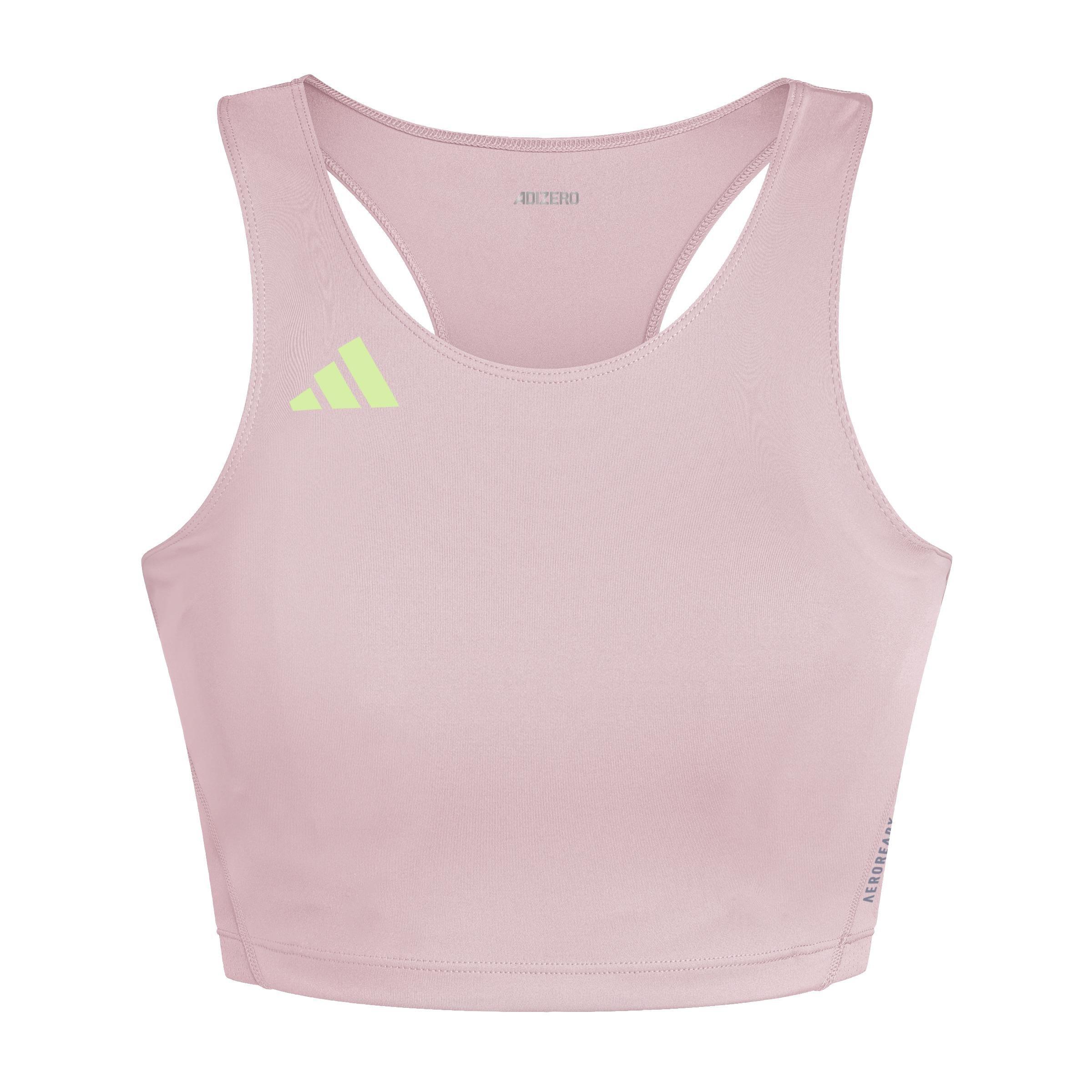 Adizero Essentials Running Crop Top, Pink, A701_ONE, large image number 0