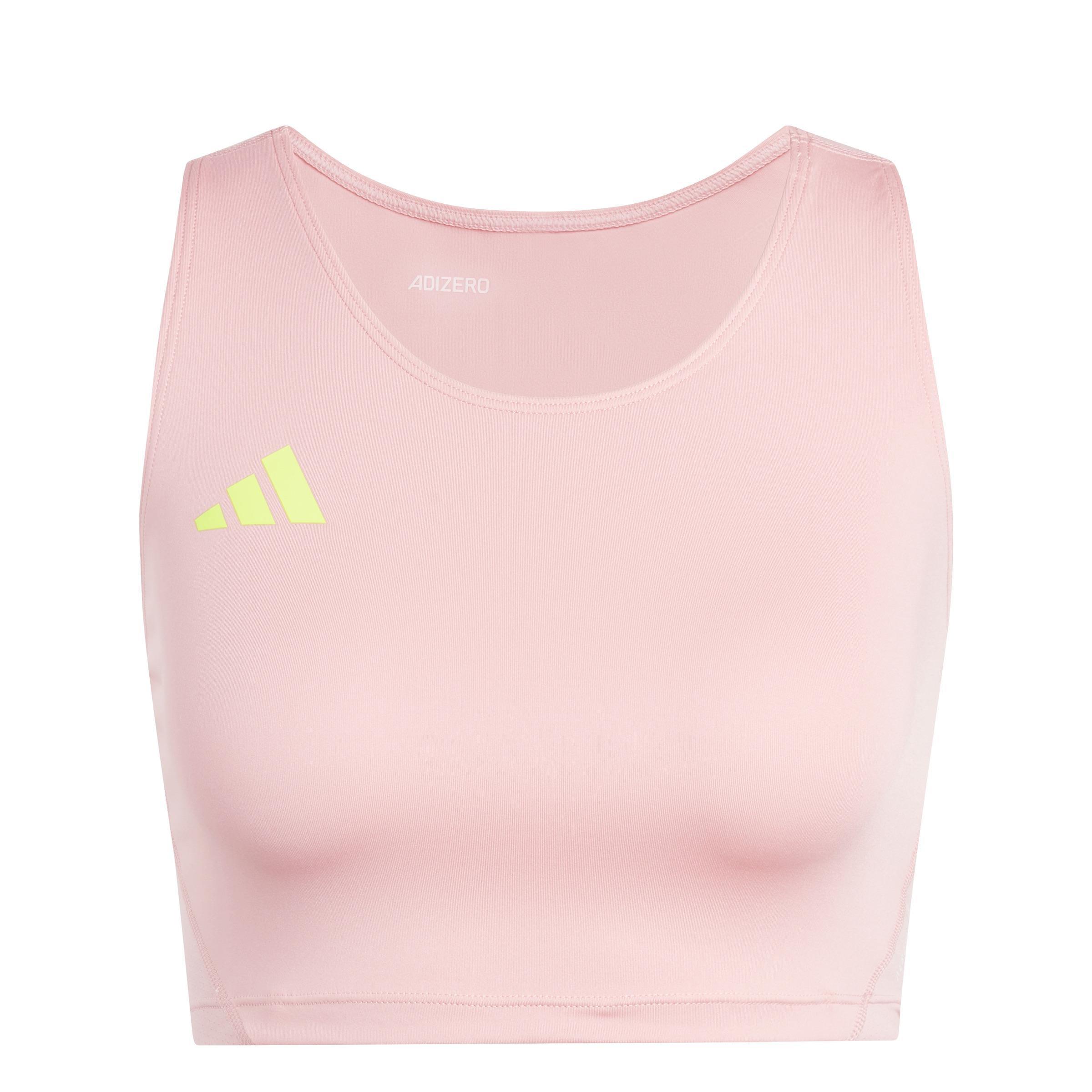 Adizero Essentials Running Crop Top, Pink, A701_ONE, large image number 2