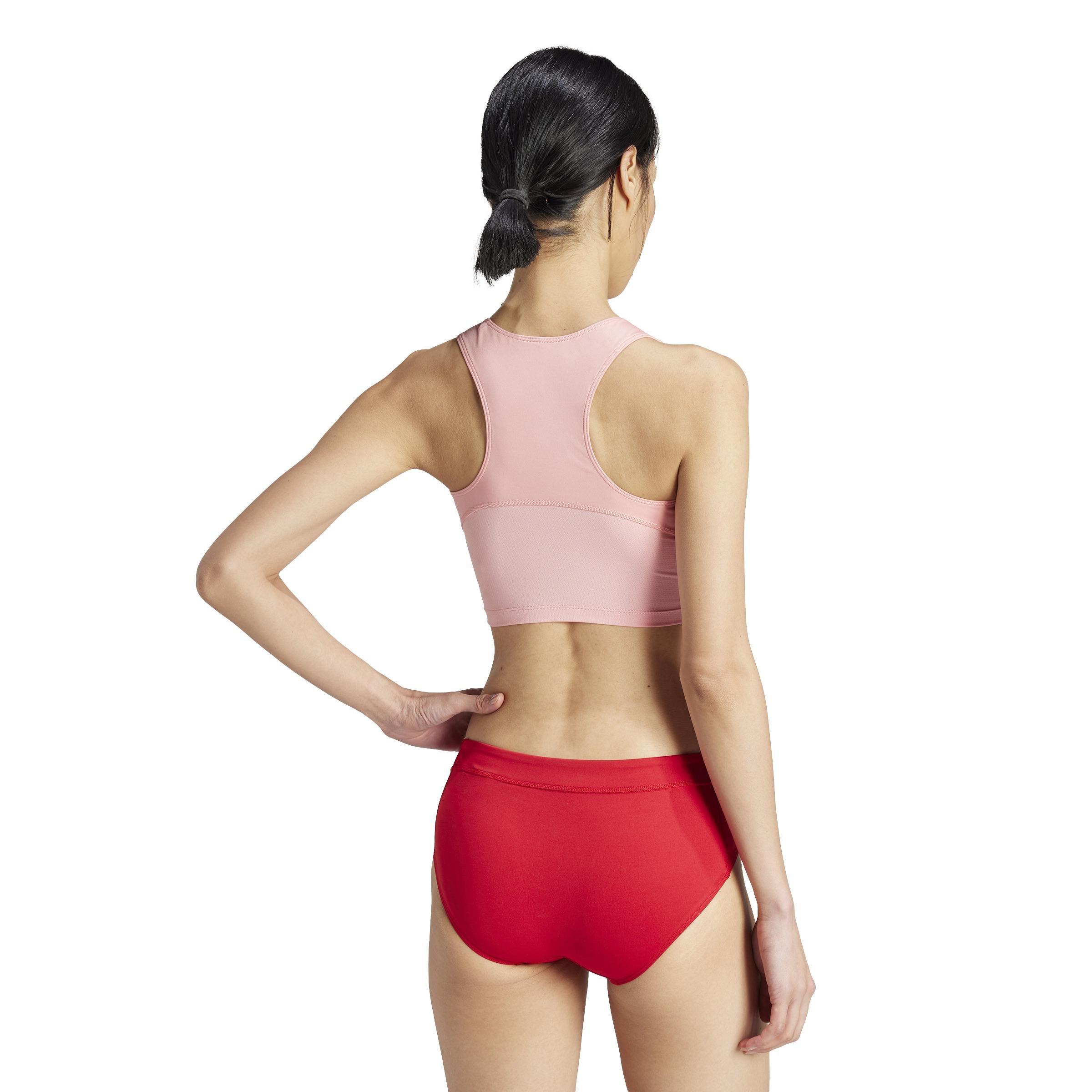 Adizero Essentials Running Crop Top, Pink, A701_ONE, large image number 4