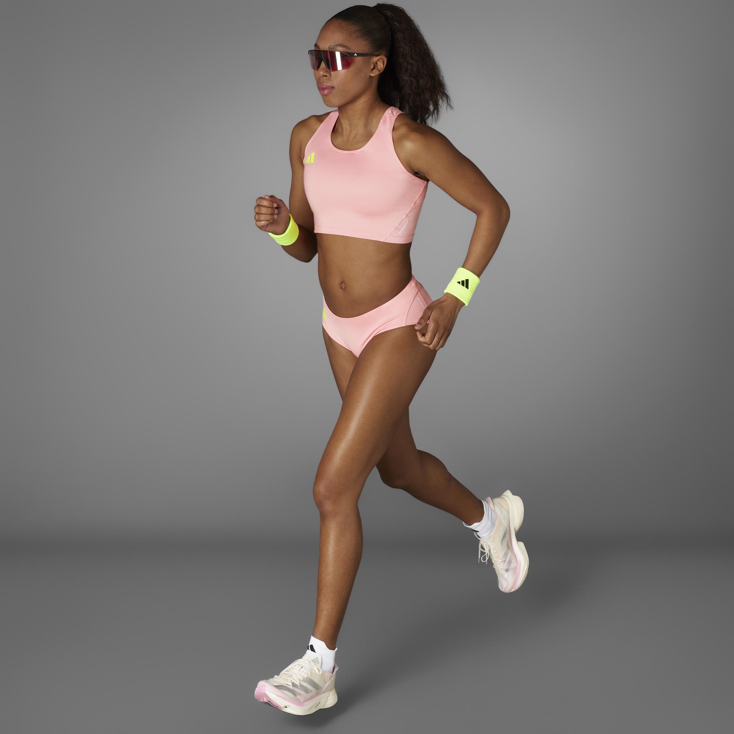 Adizero Essentials Running Crop Top, Pink, A701_ONE, large image number 9