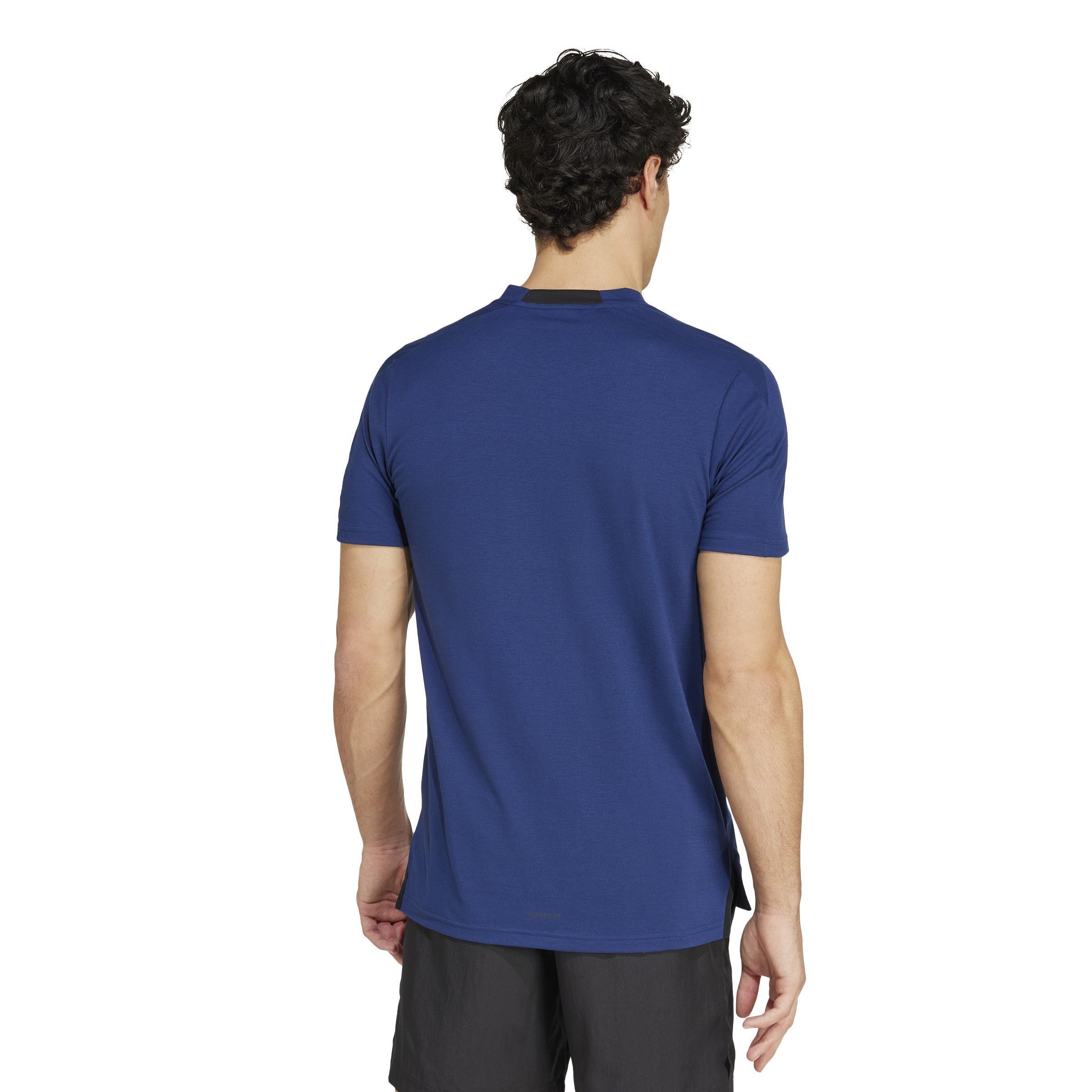 AEROREADY Designed for Training Logo Graphic T-Shirt, Blue, A701_ONE, large image number 3