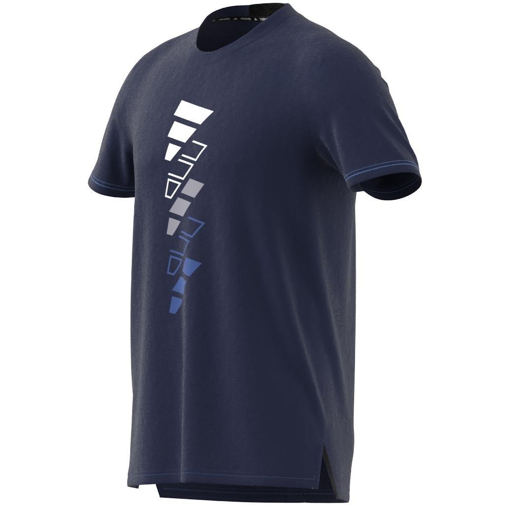 AEROREADY Designed for Training Logo Graphic T-Shirt, Blue, A701_ONE, large image number 10