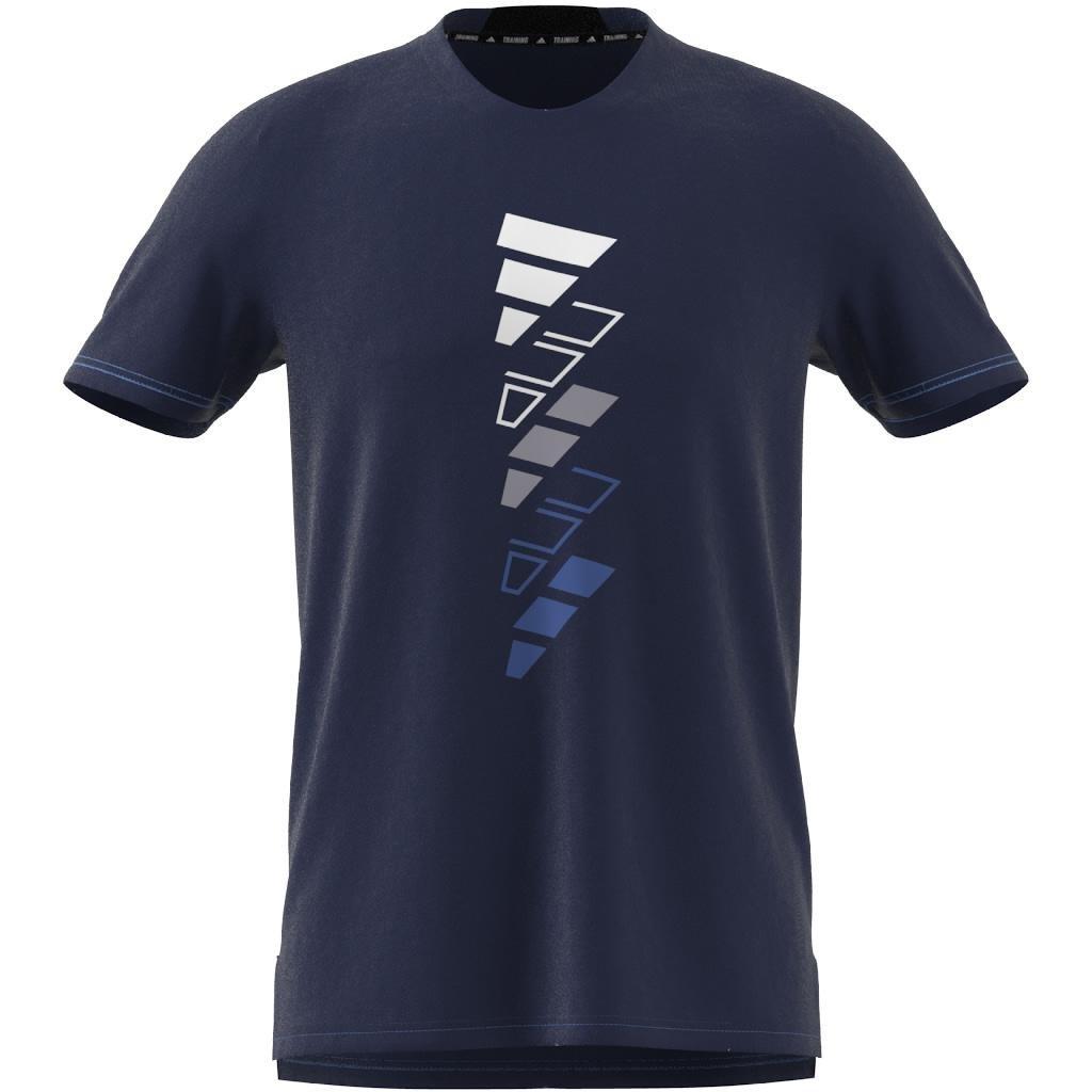 AEROREADY Designed for Training Logo Graphic T-Shirt, Blue, A701_ONE, large image number 11