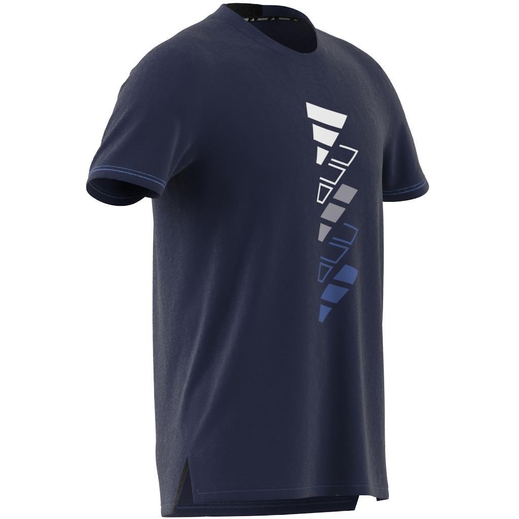 AEROREADY Designed for Training Logo Graphic T-Shirt, Blue, A701_ONE, large image number 14