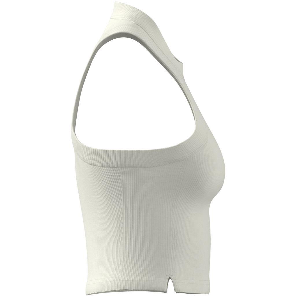 Lounge Ribbed Crop Tank Top, White, A701_ONE, large image number 9