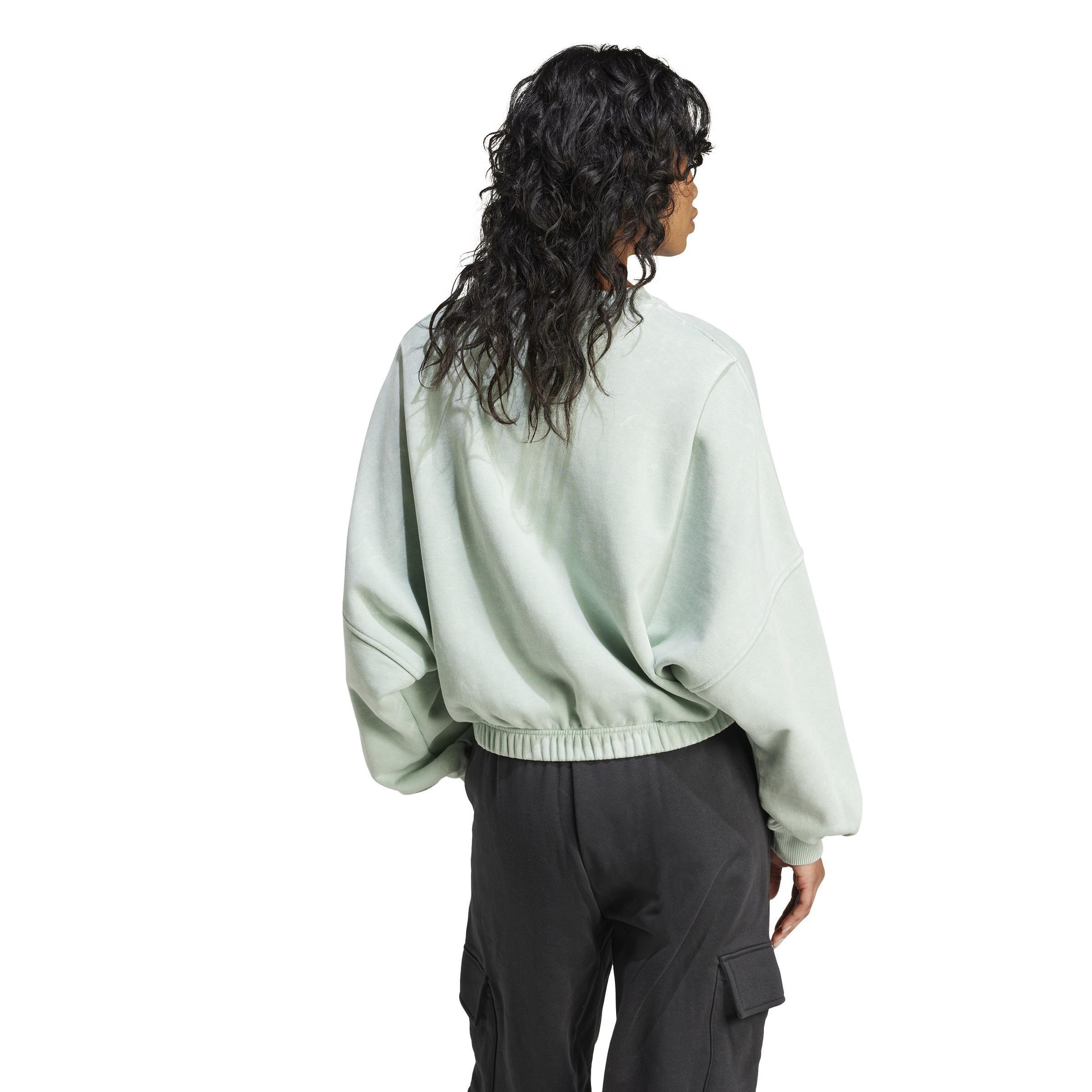 Premium Essentials Washed Oversized Sweatshirt, Green, A701_ONE, large image number 3