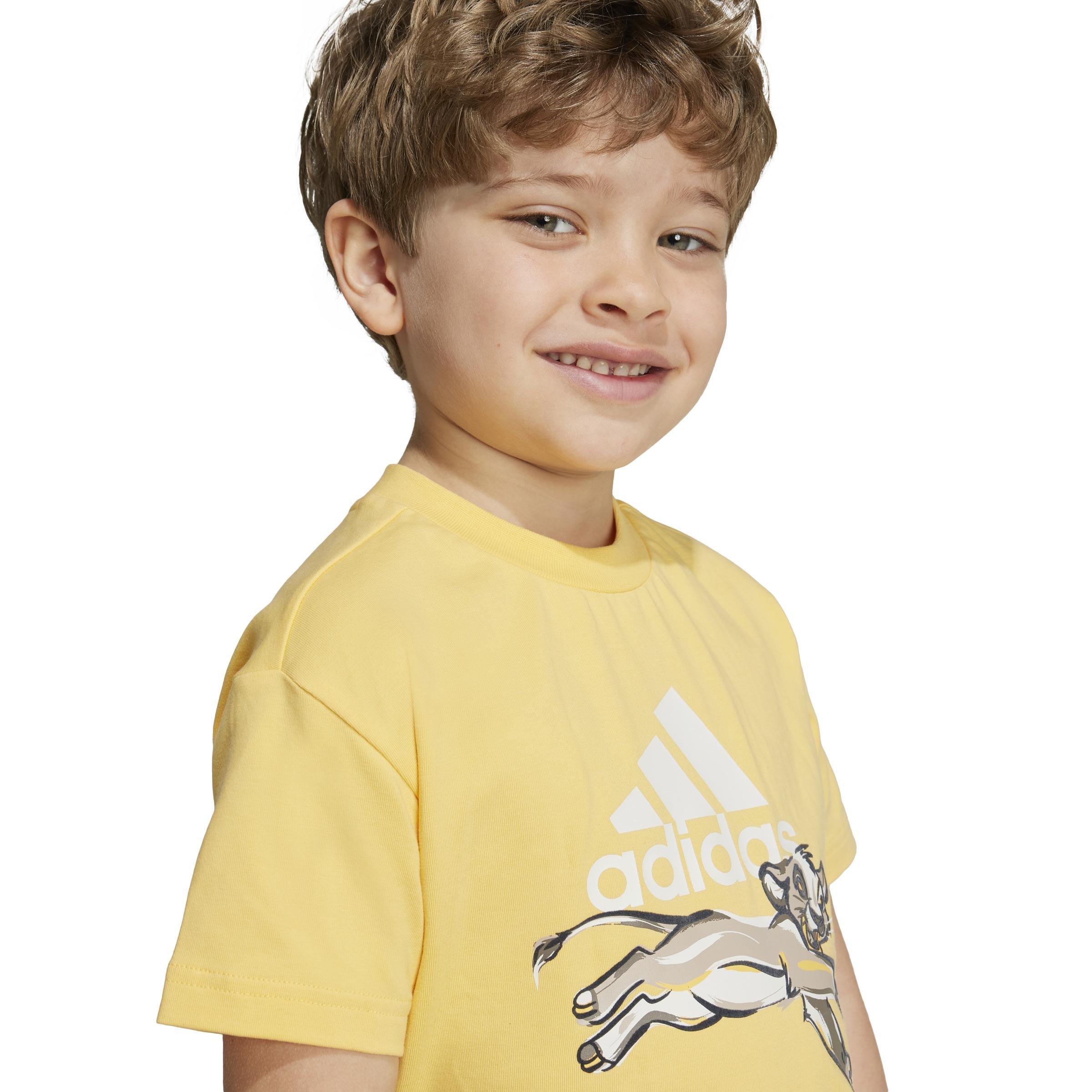 Kids Unisex adidas Disney Lion King T-Shirt, Yellow, , large image number 4