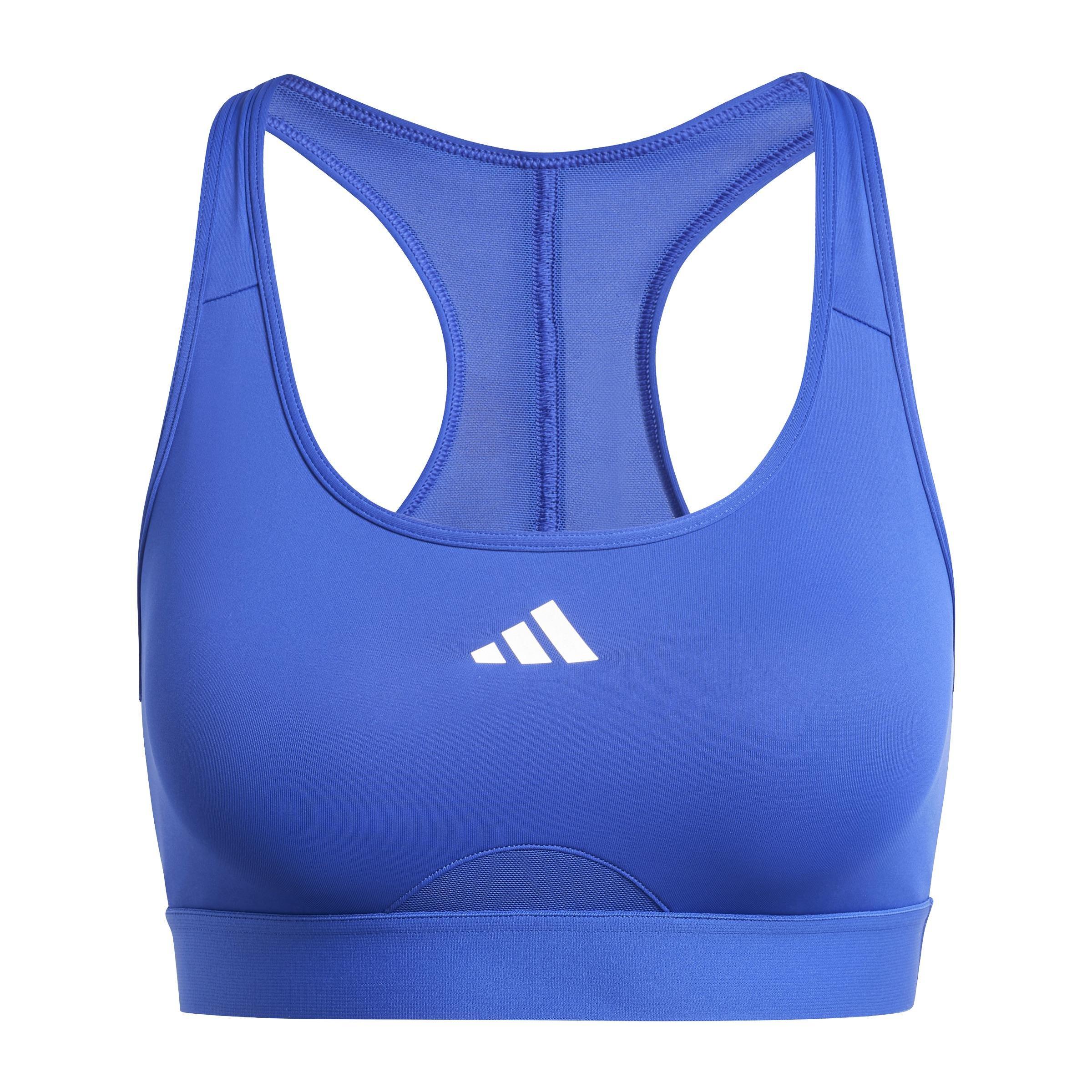 Powerreact Training Medium-Support Bra, Blue, A701_ONE, large image number 1