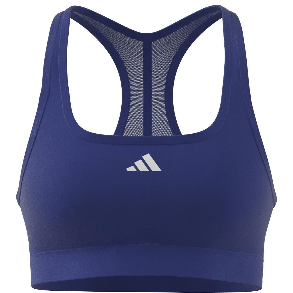 Powerreact Training Medium-Support Bra, Blue, A701_ONE, large image number 10