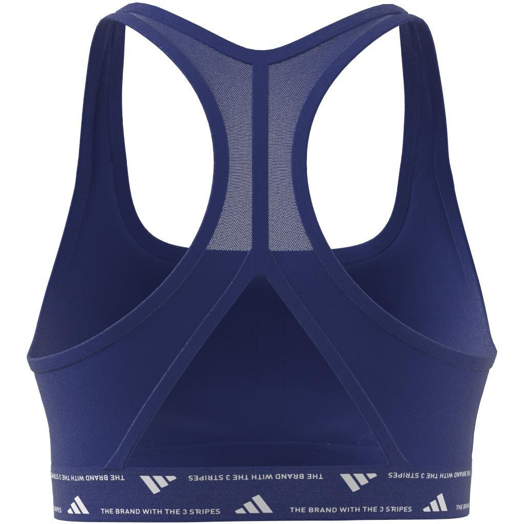 Powerreact Training Medium-Support Bra, Blue, A701_ONE, large image number 12