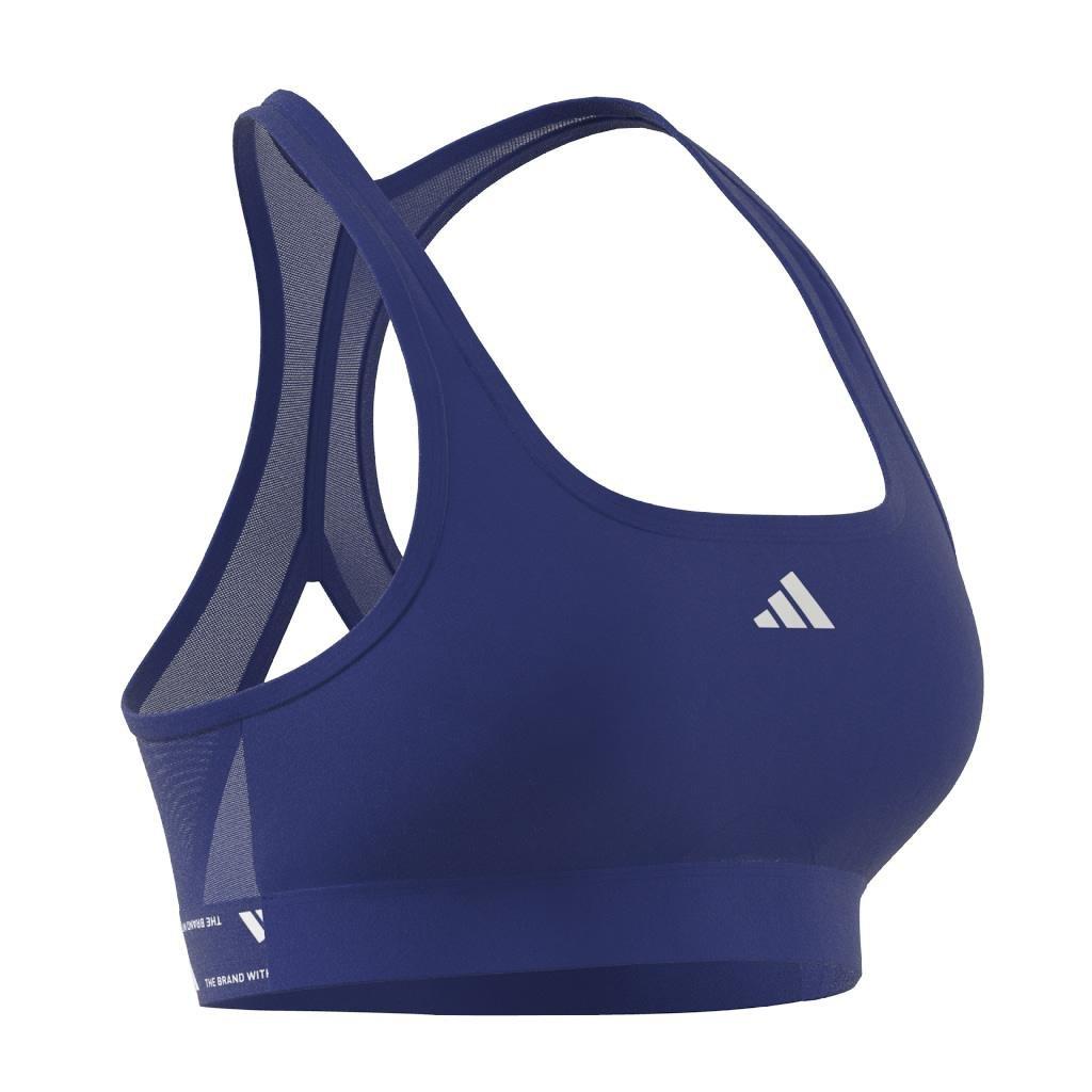 Powerreact Training Medium-Support Bra, Blue, A701_ONE, large image number 14