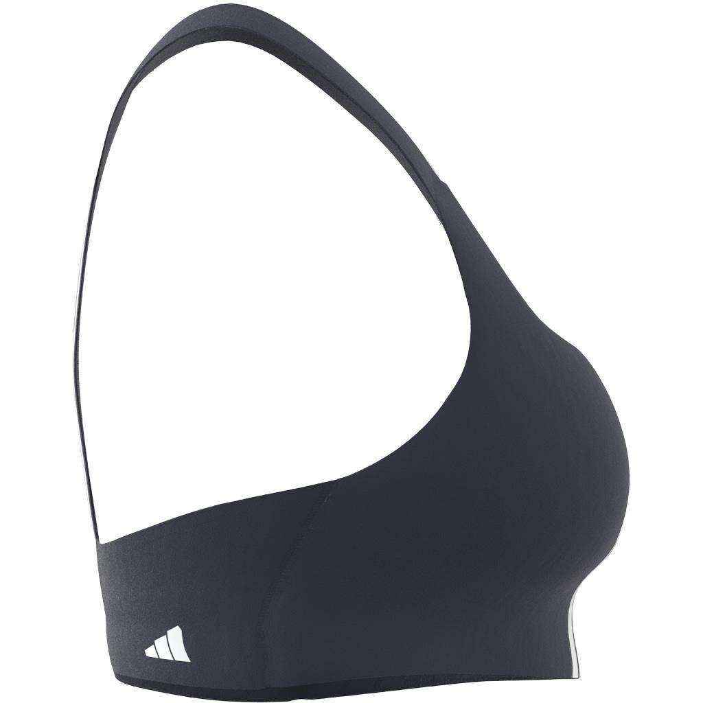 Powerimpact Training Medium-Support 3-Stripes Bra, Blue, A701_ONE, large image number 9