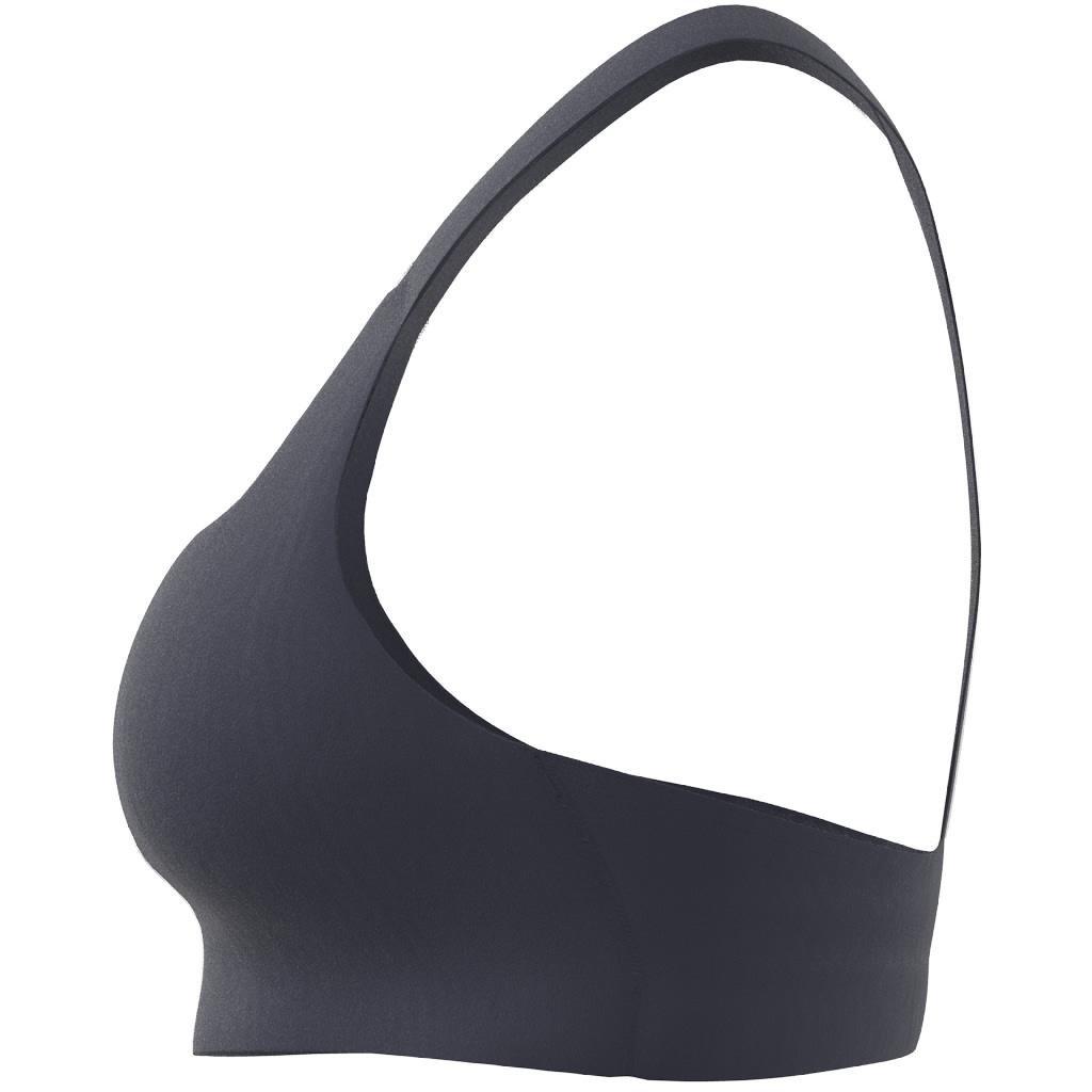 Powerimpact Training Medium-Support 3-Stripes Bra, Blue, A701_ONE, large image number 14