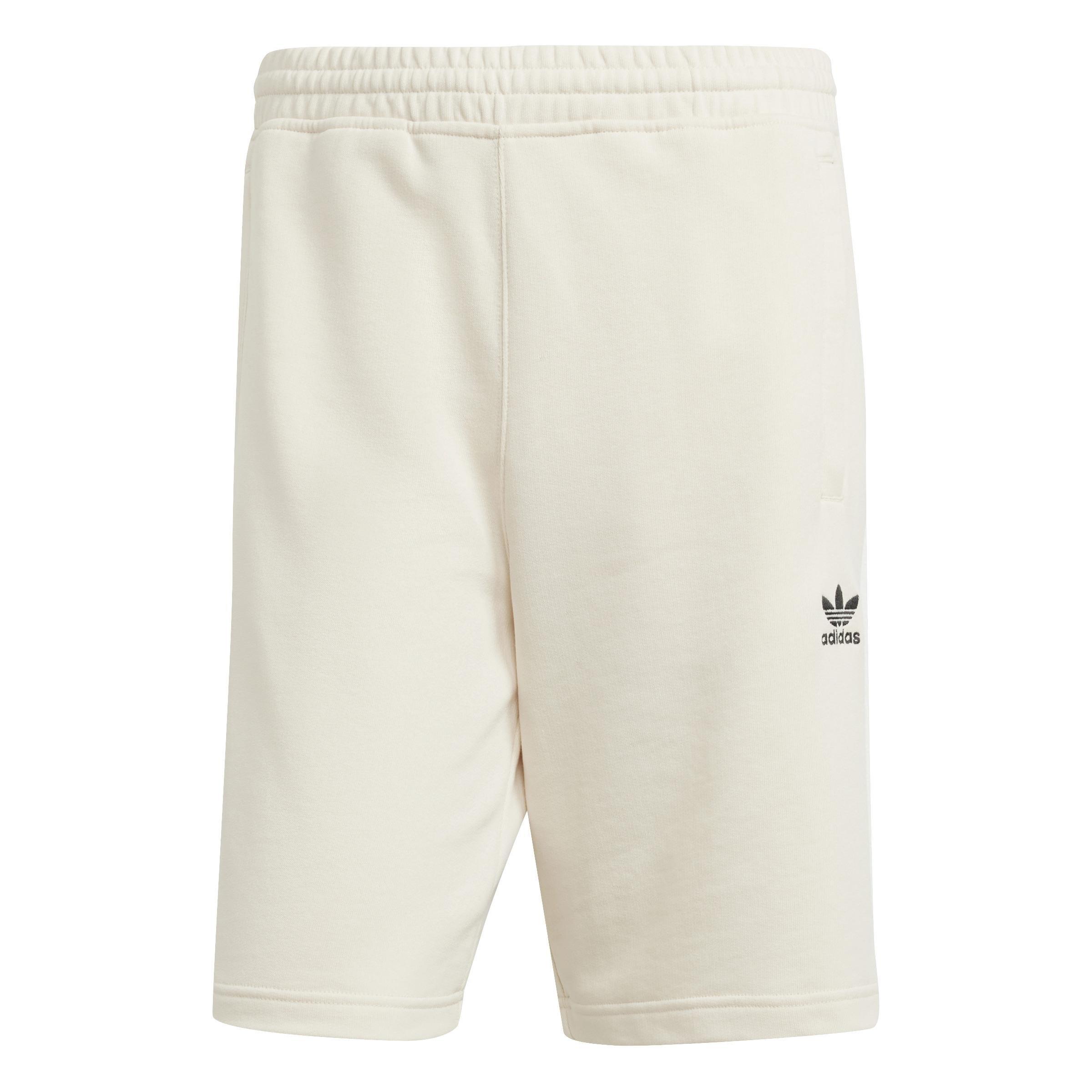 Trefoil Essentials Fleece Shorts, White, A701_ONE, large image number 0