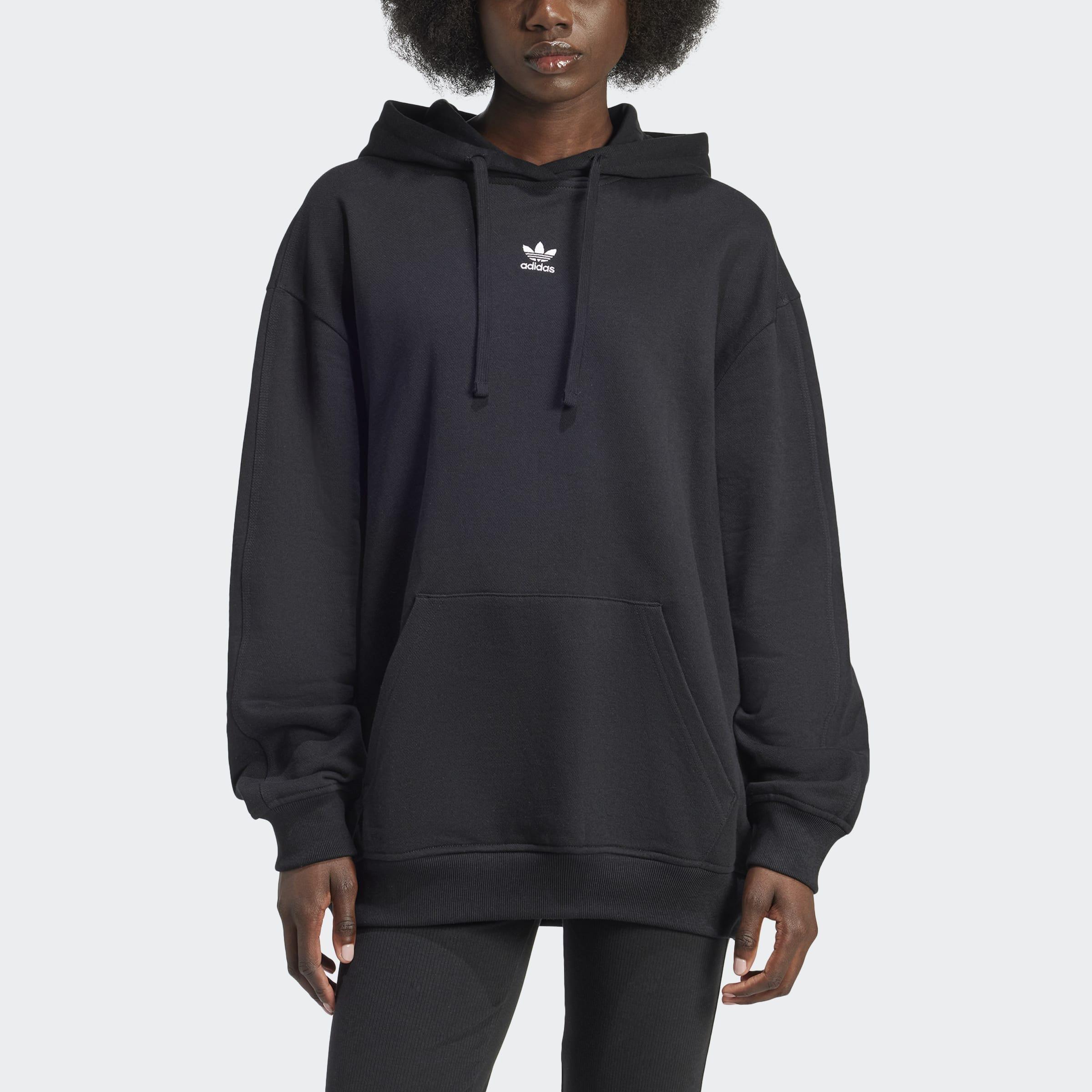 Essentials Loose French Terry Hoodie, Black