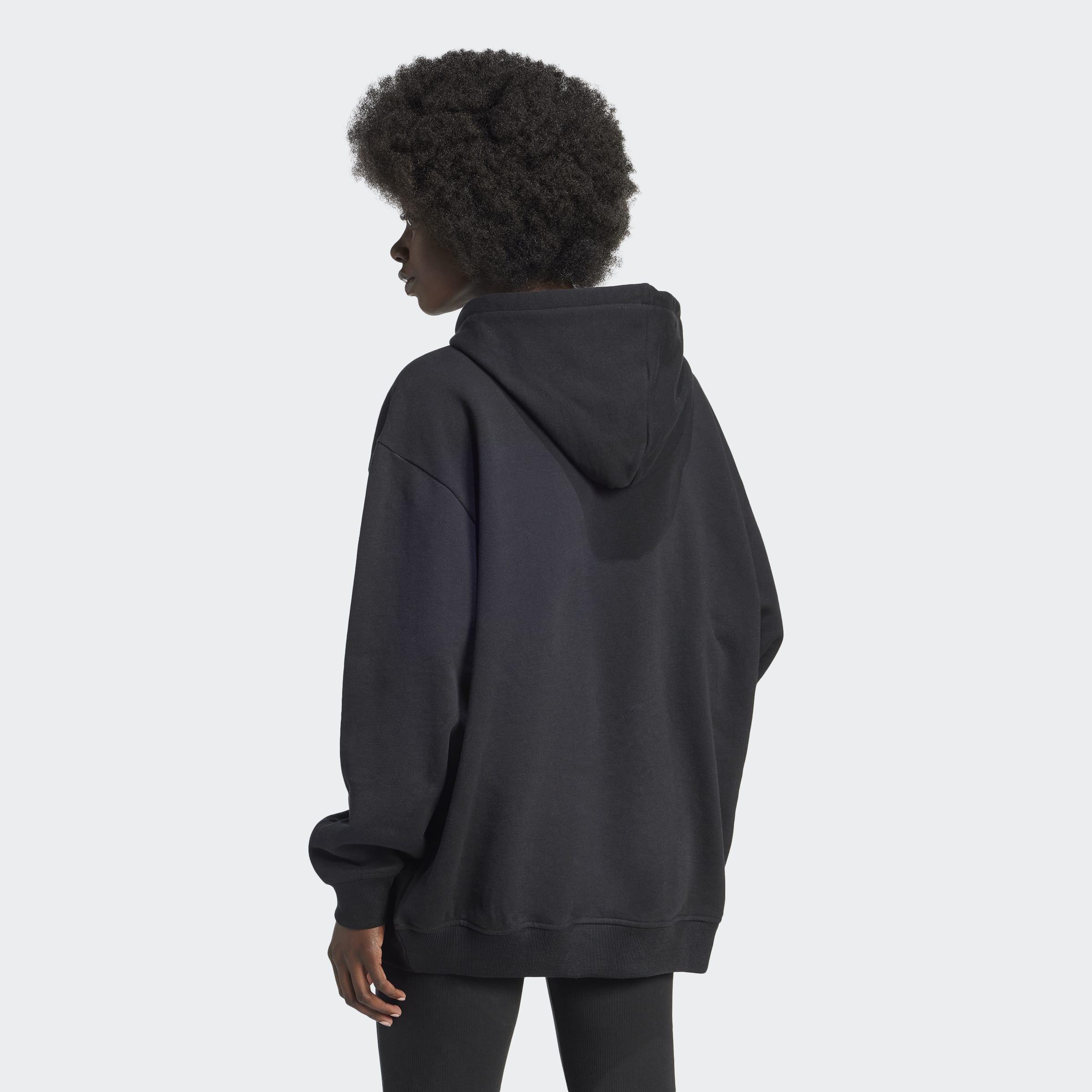 Essentials Loose French Terry Hoodie, Black, A701_ONE, large image number 2