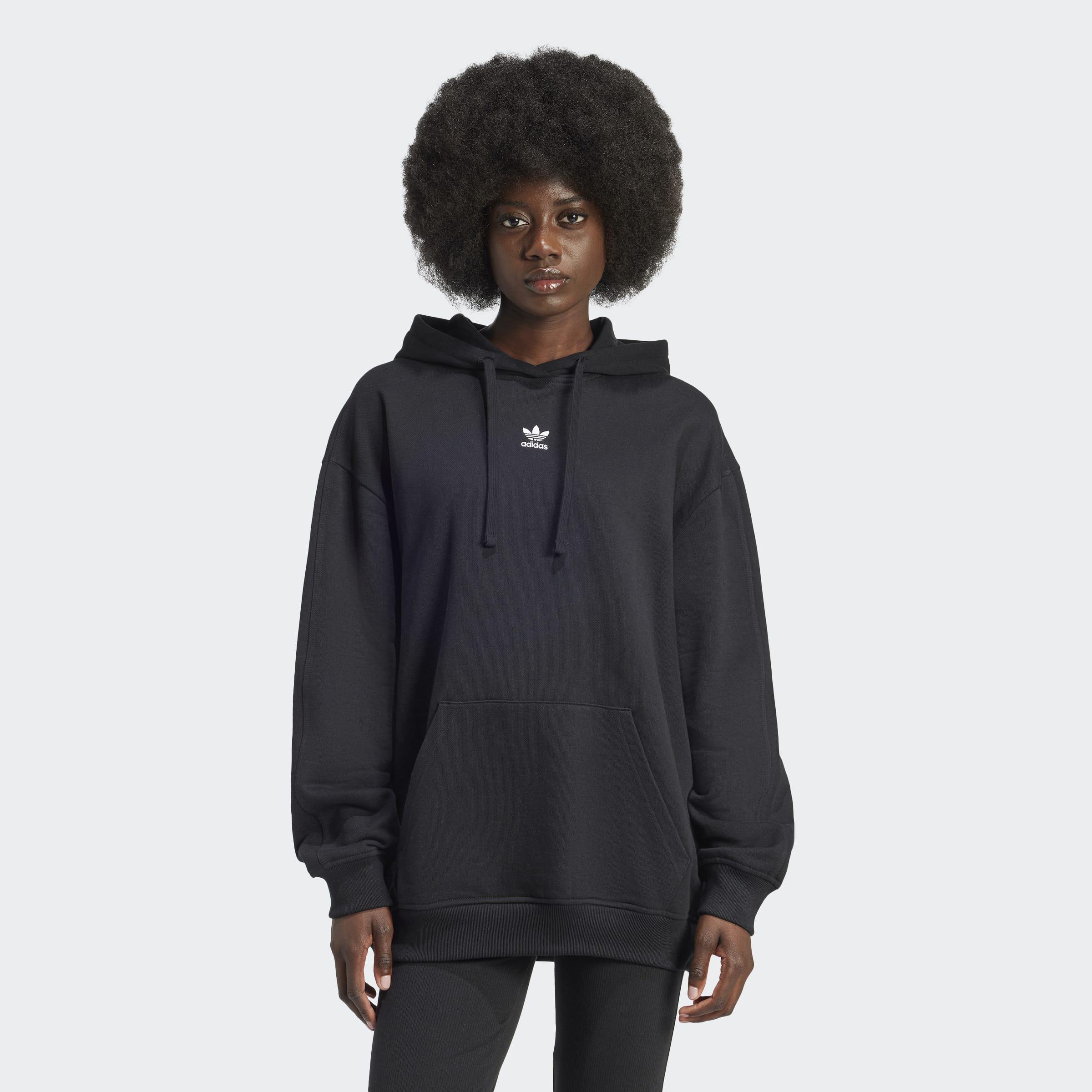 Essentials Loose French Terry Hoodie, Black, A701_ONE, large image number 5