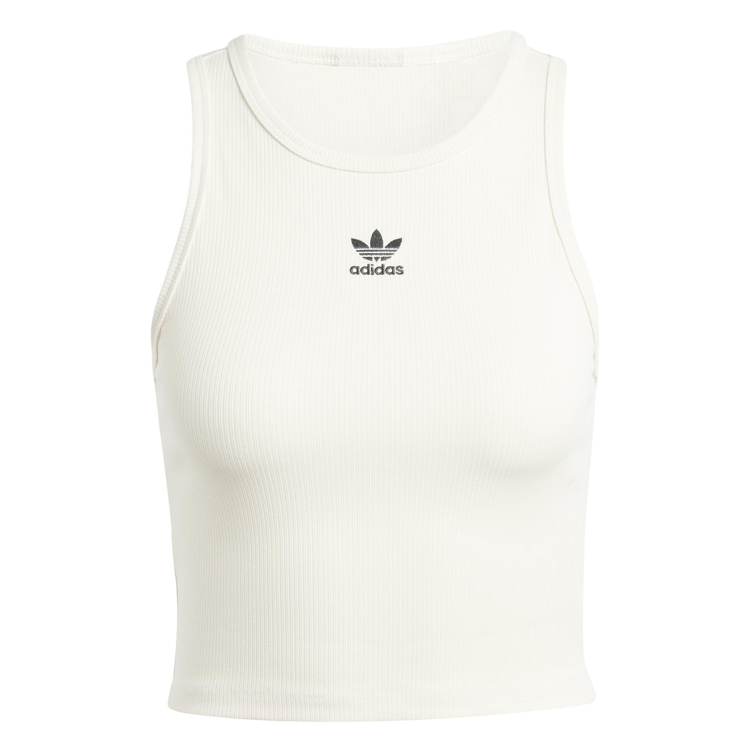 Essentials Ribbed Tank Top, White, A701_ONE, large image number 0