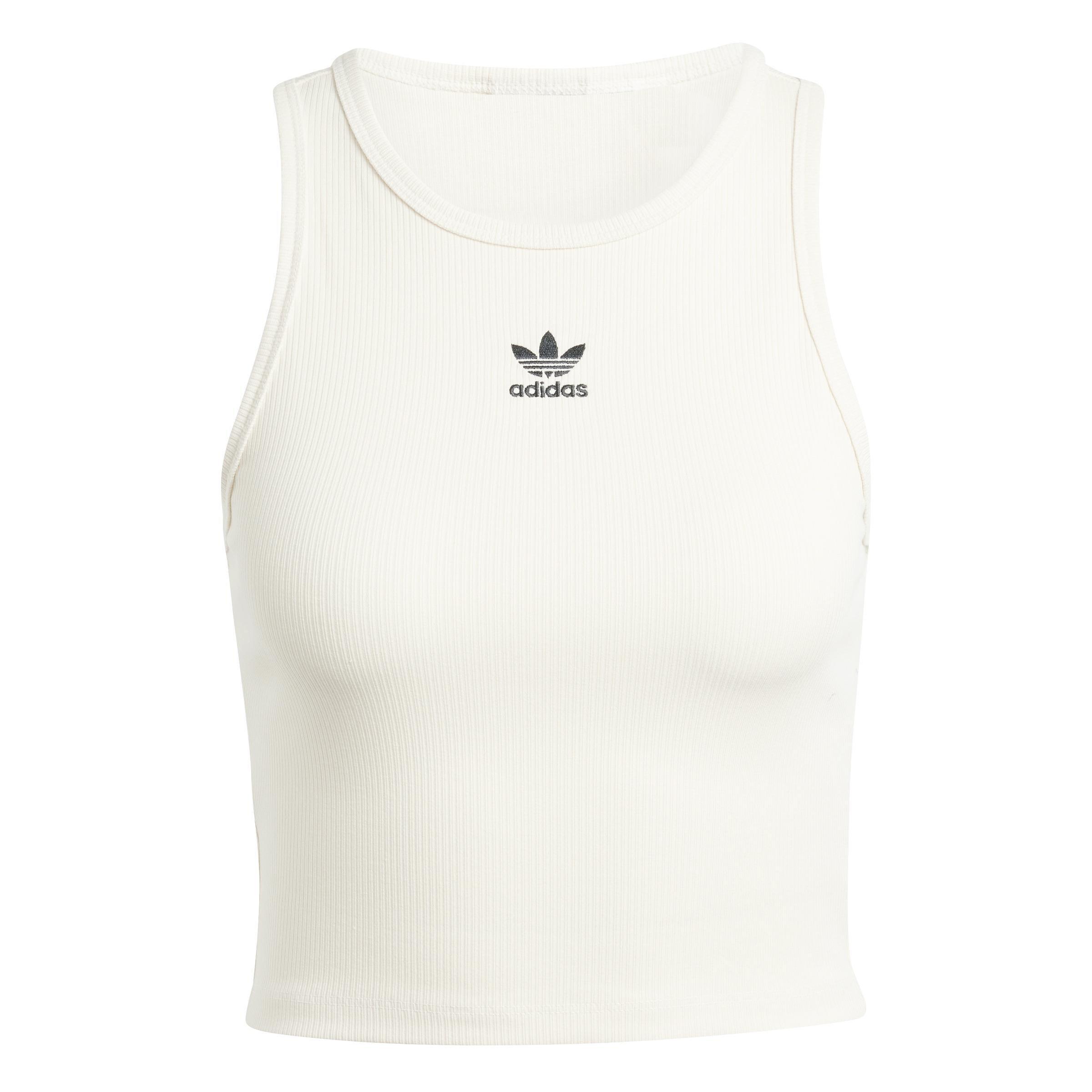 Essentials Ribbed Tank Top, White, A701_ONE, large image number 2