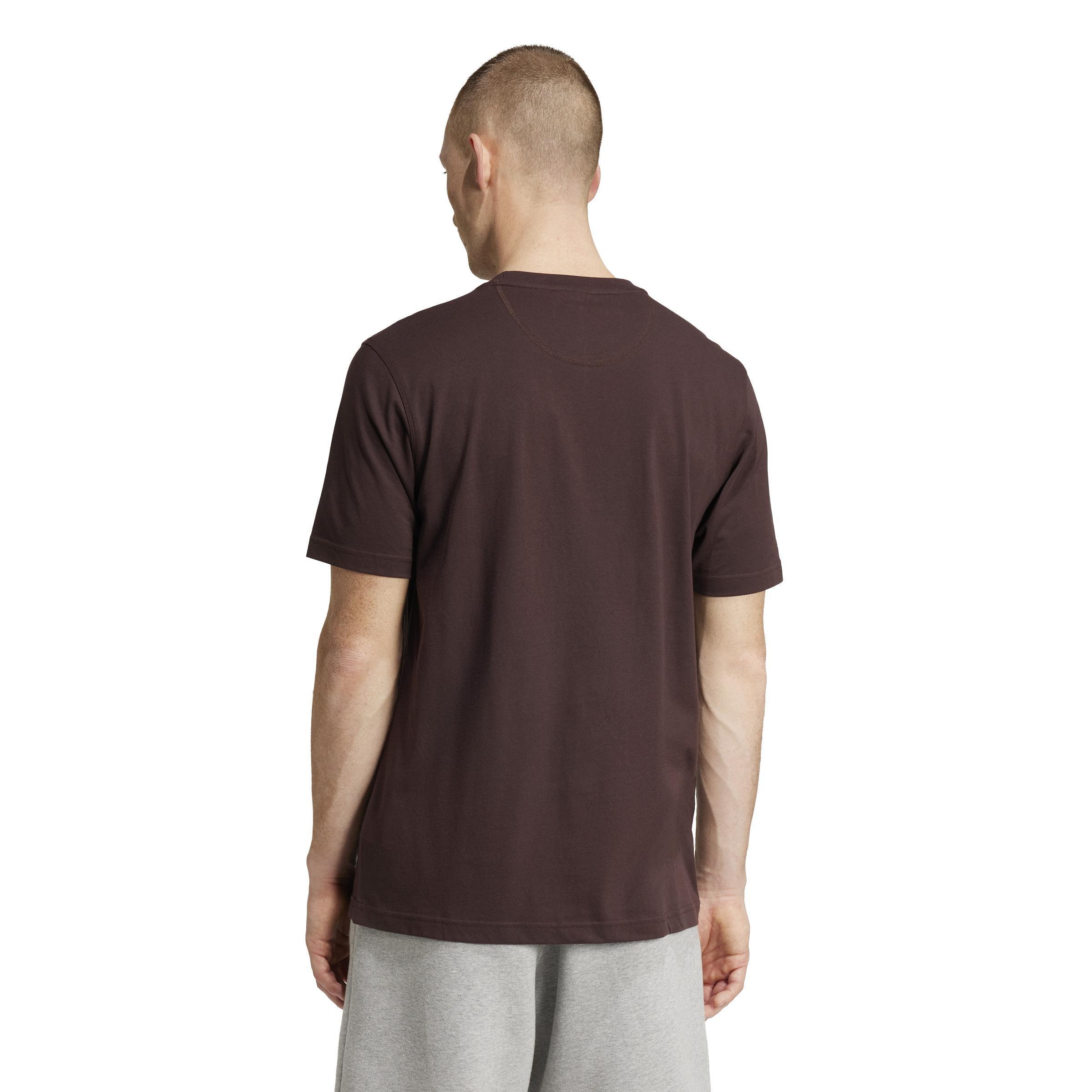 Trefoil Essentials T-Shirt, Brown, A701_ONE, large image number 3