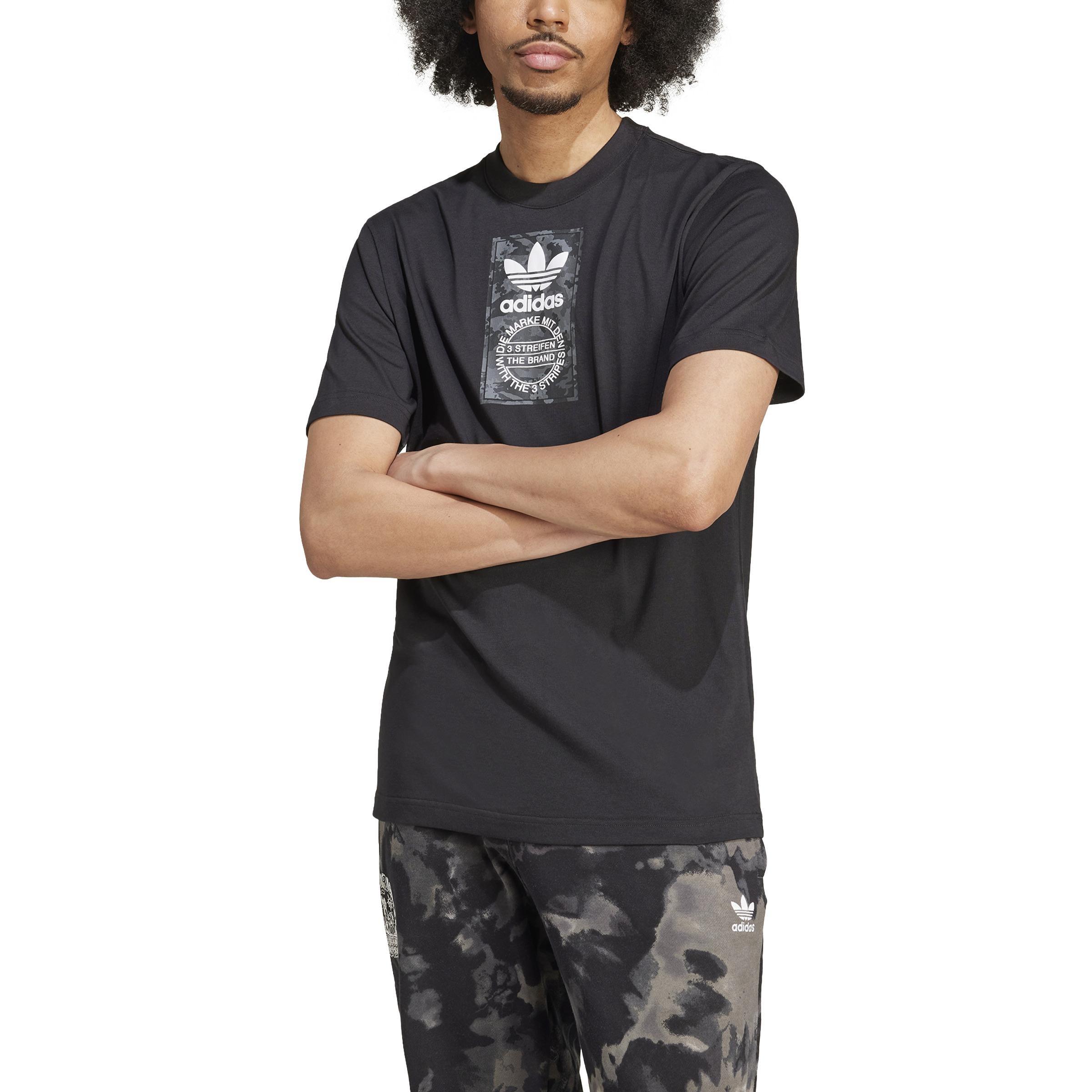 Camo Label T-Shirt, Black, A701_ONE, large image number 1