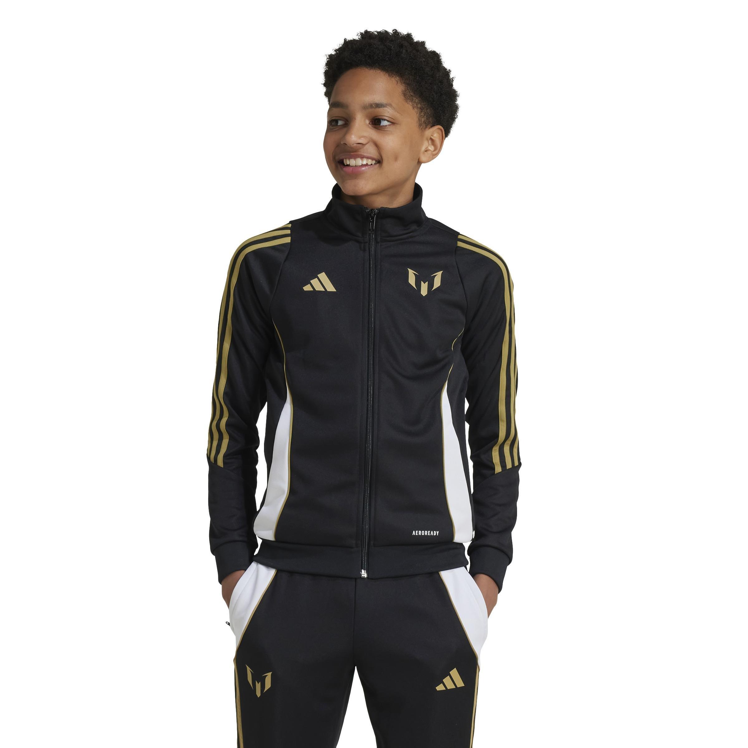 Kids Unisex Messi Track Suit Track Top, Black, , large image number 12