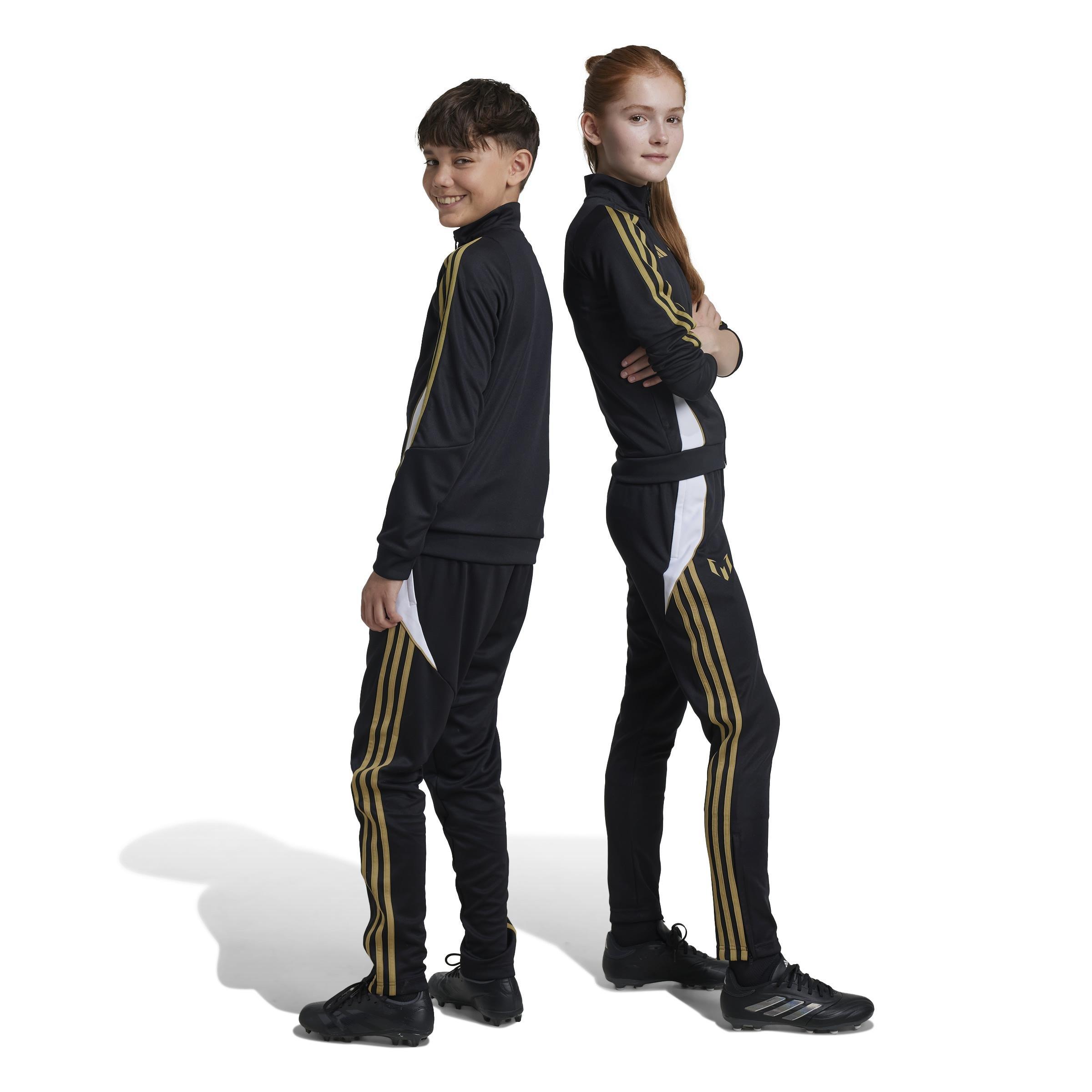 Kids Unisex Messi Training Tracksuit Bottoms, Black, , large image number 3