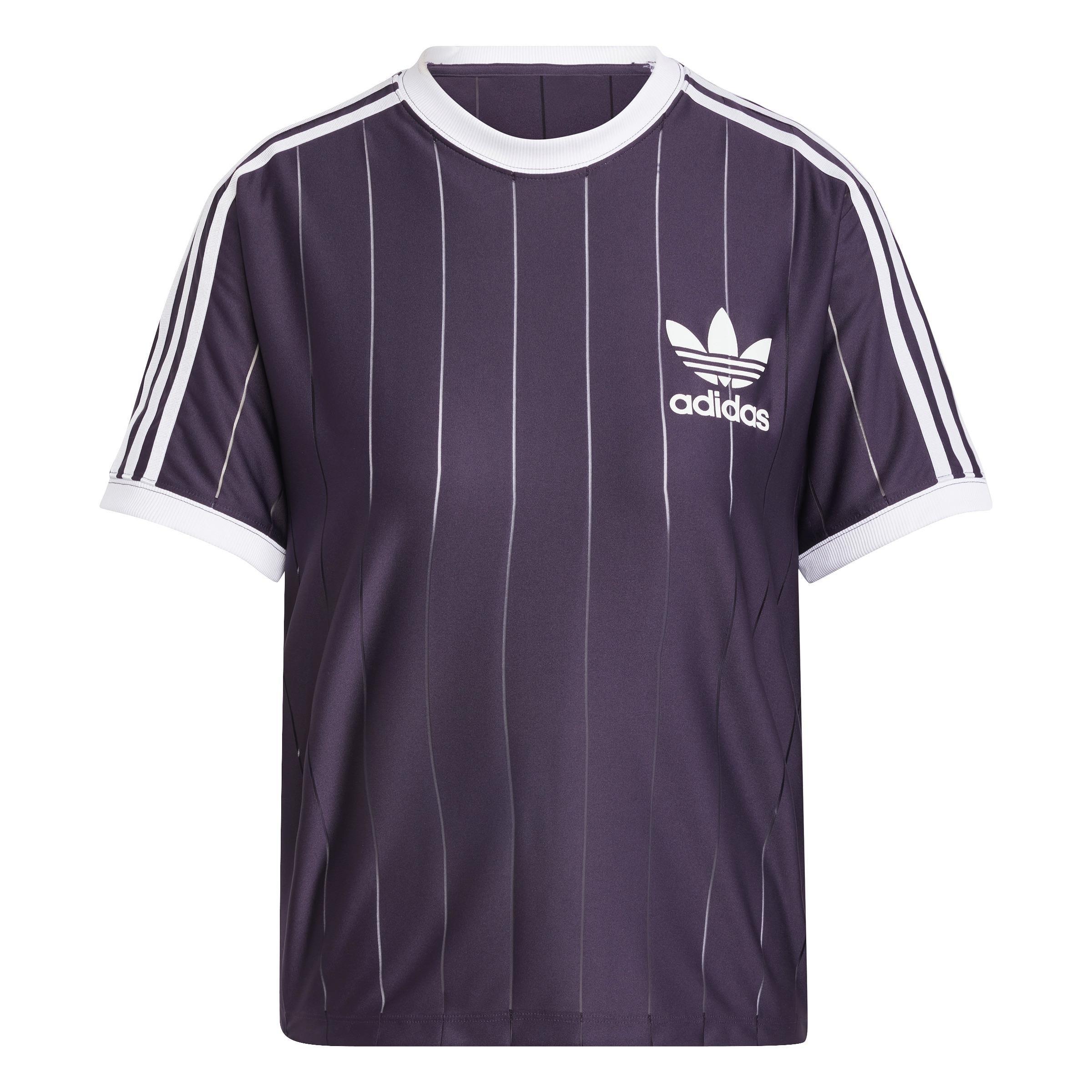 Adicolor 3-Stripes Pinstripe T-Shirt, Purple, A701_ONE, large image number 0