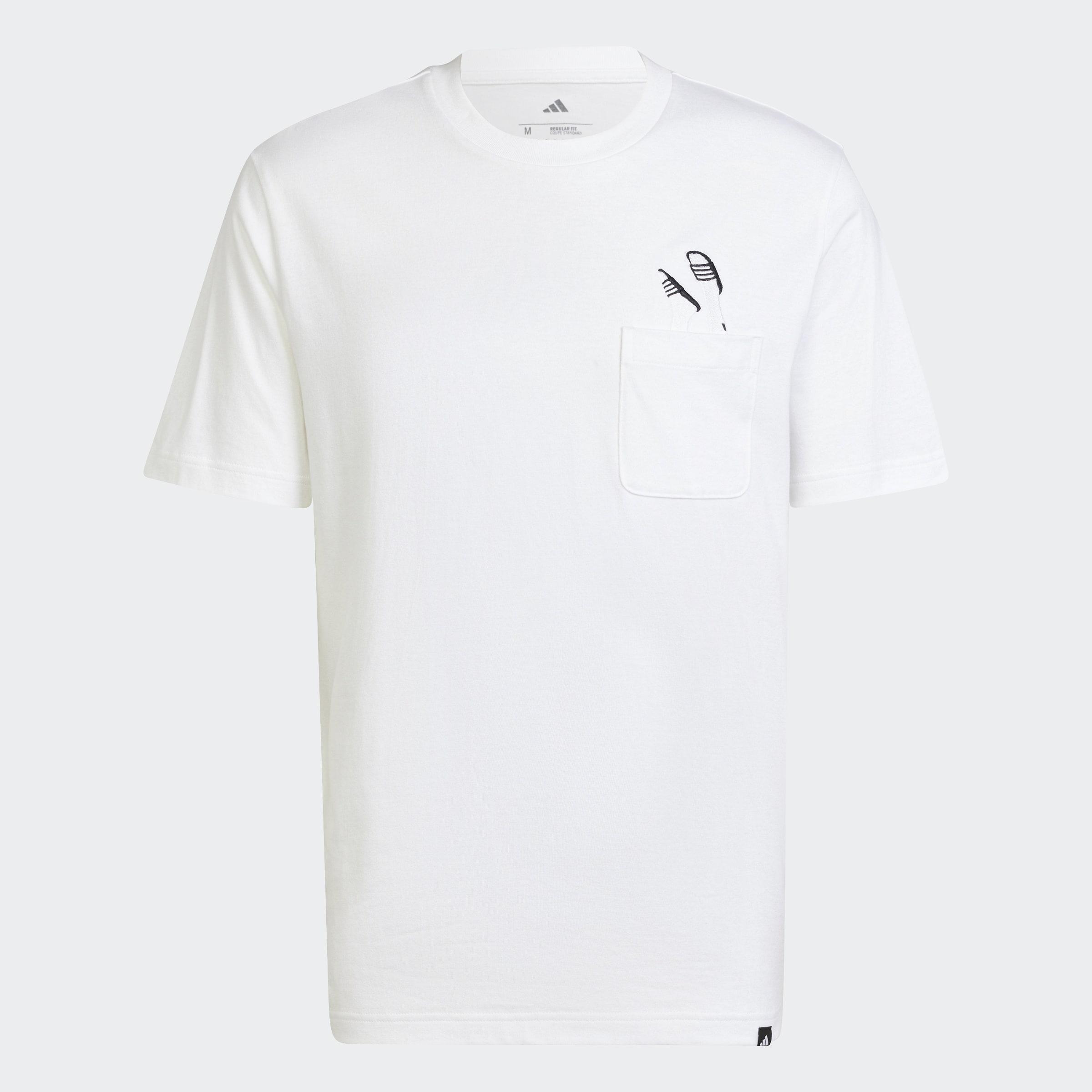 Lounge Slides Graphic Pocket T-Shirt, White, A701_ONE, large image number 0
