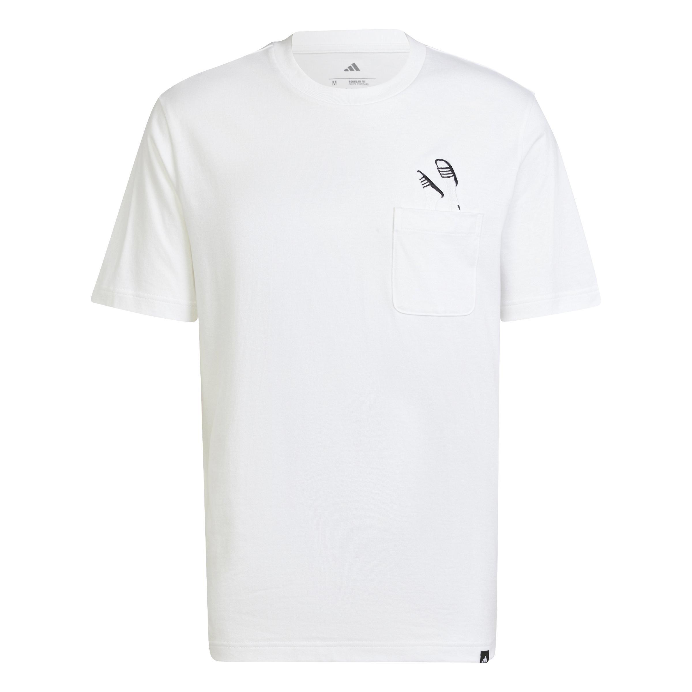 Lounge Slides Graphic Pocket T-Shirt, White, A701_ONE, large image number 1