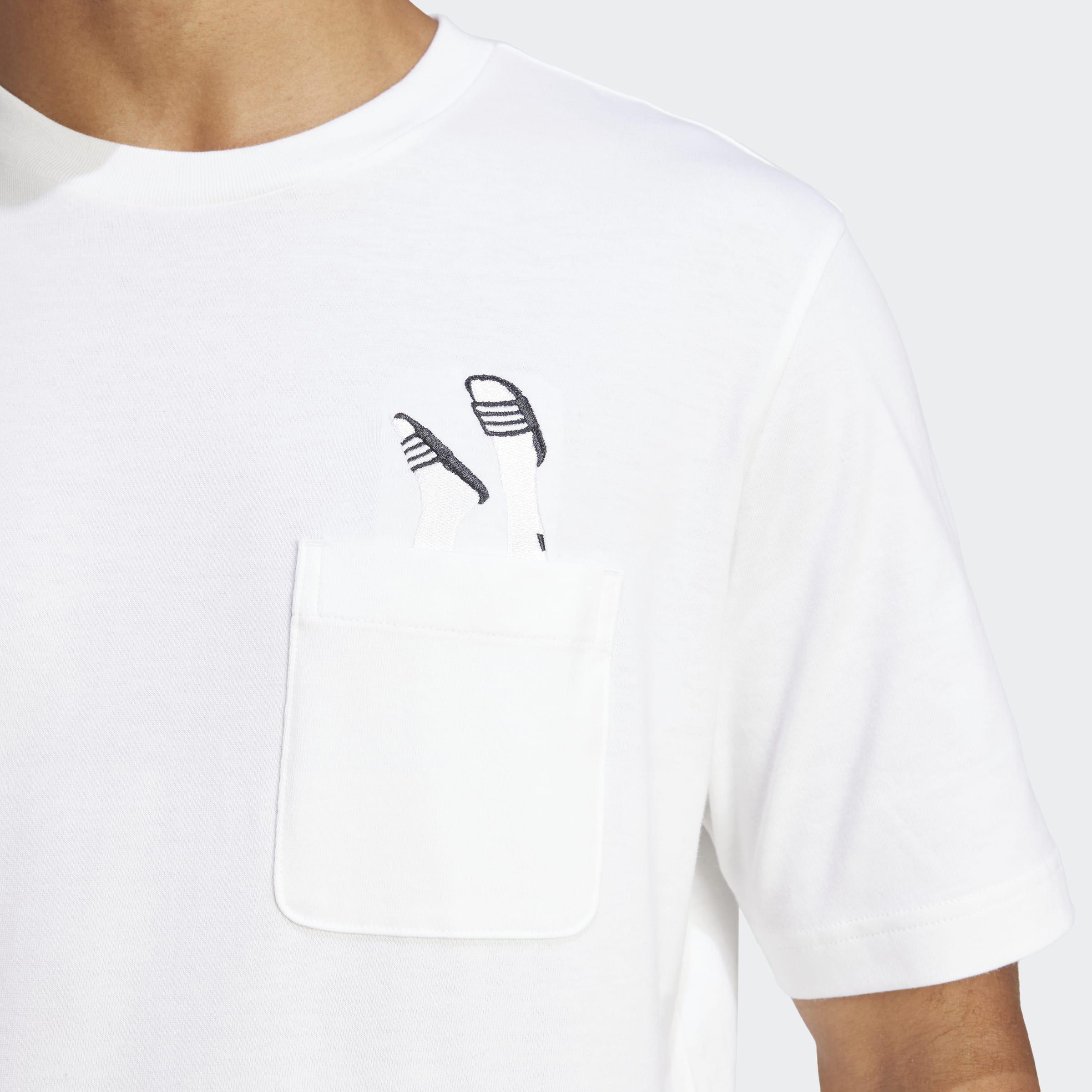 Lounge Slides Graphic Pocket T-Shirt, White, A701_ONE, large image number 5