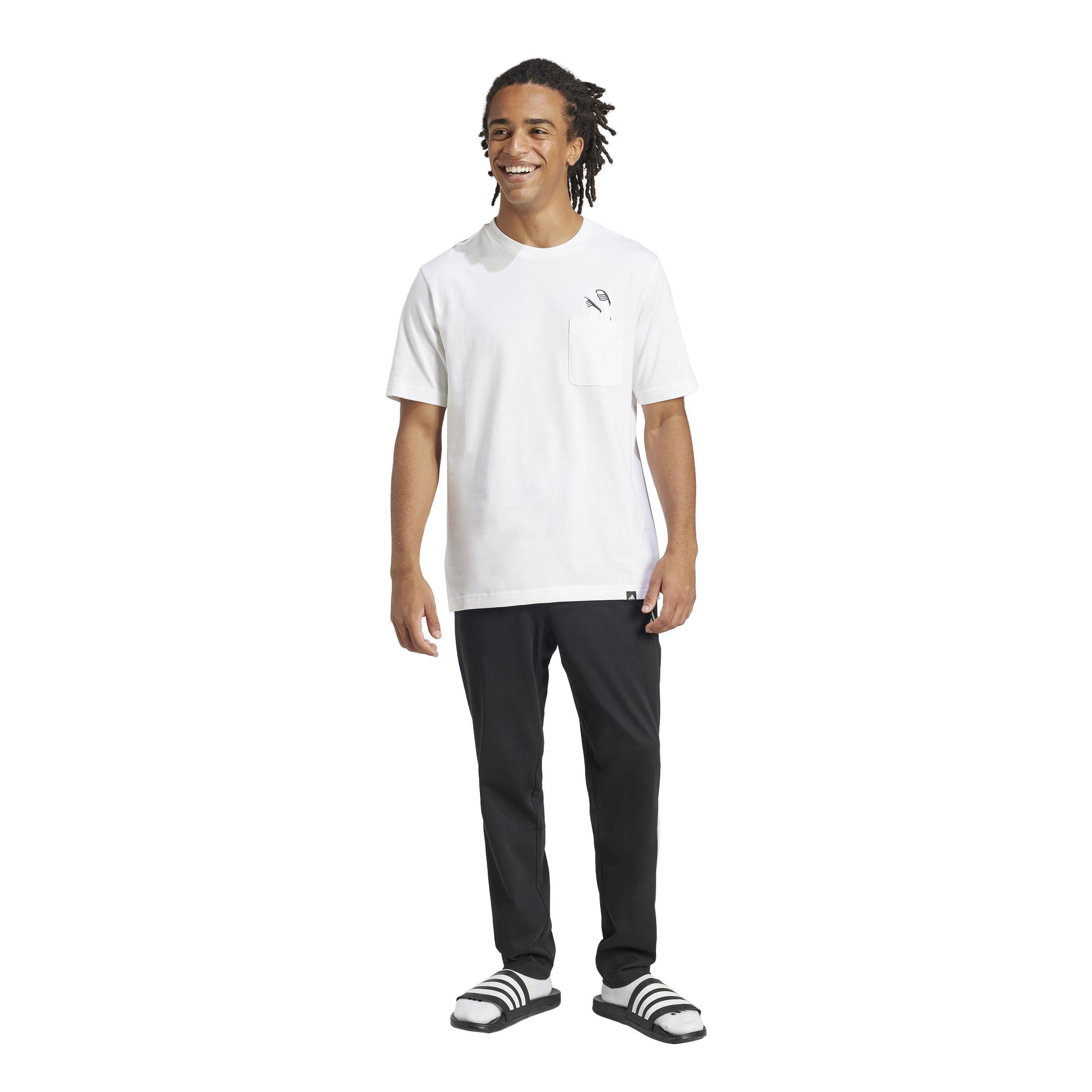 Lounge Slides Graphic Pocket T-Shirt, White, A701_ONE, large image number 5