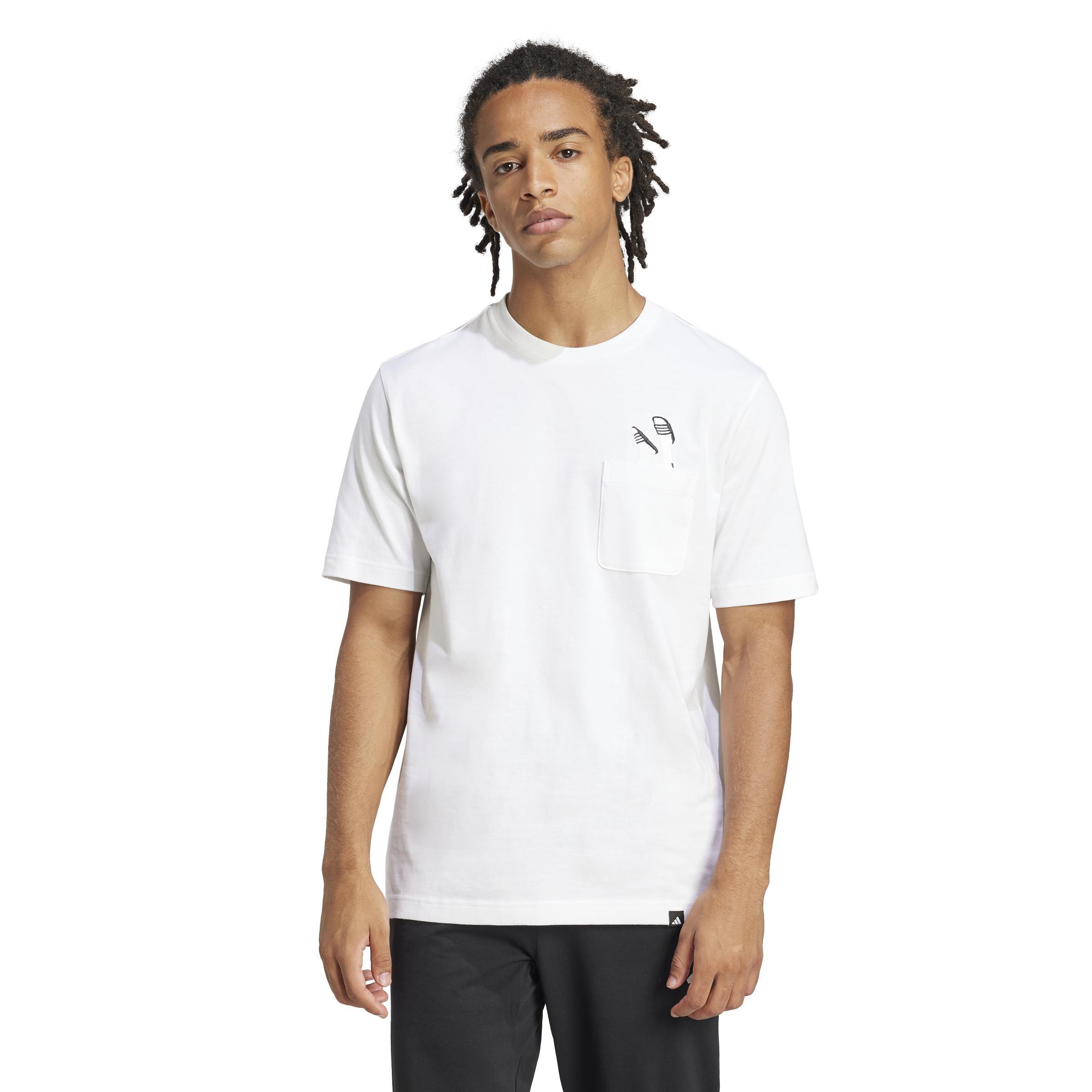 Lounge Slides Graphic Pocket T-Shirt, White, A701_ONE, large image number 7
