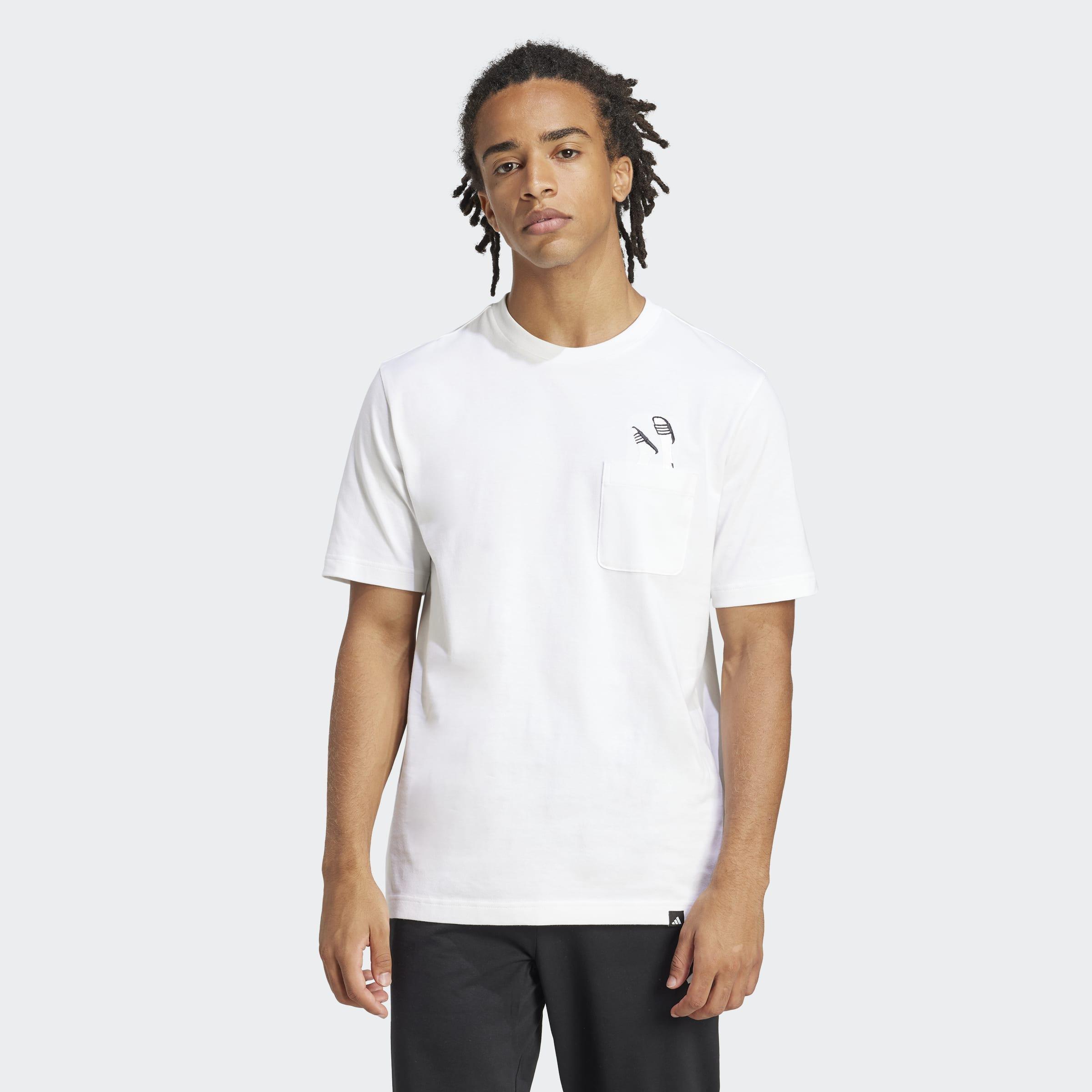 Lounge Slides Graphic Pocket T-Shirt, White, A701_ONE, large image number 9