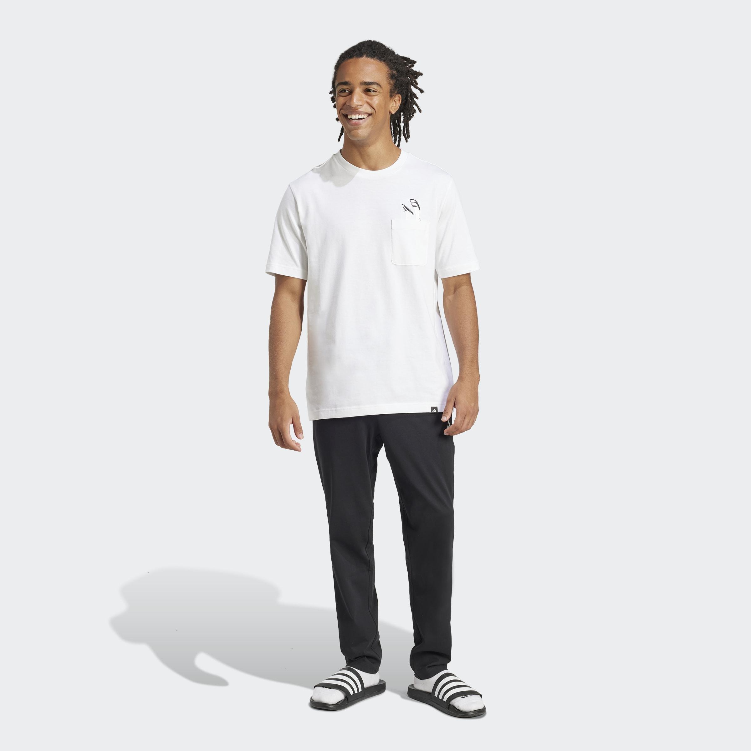Lounge Slides Graphic Pocket T-Shirt, White, A701_ONE, large image number 13