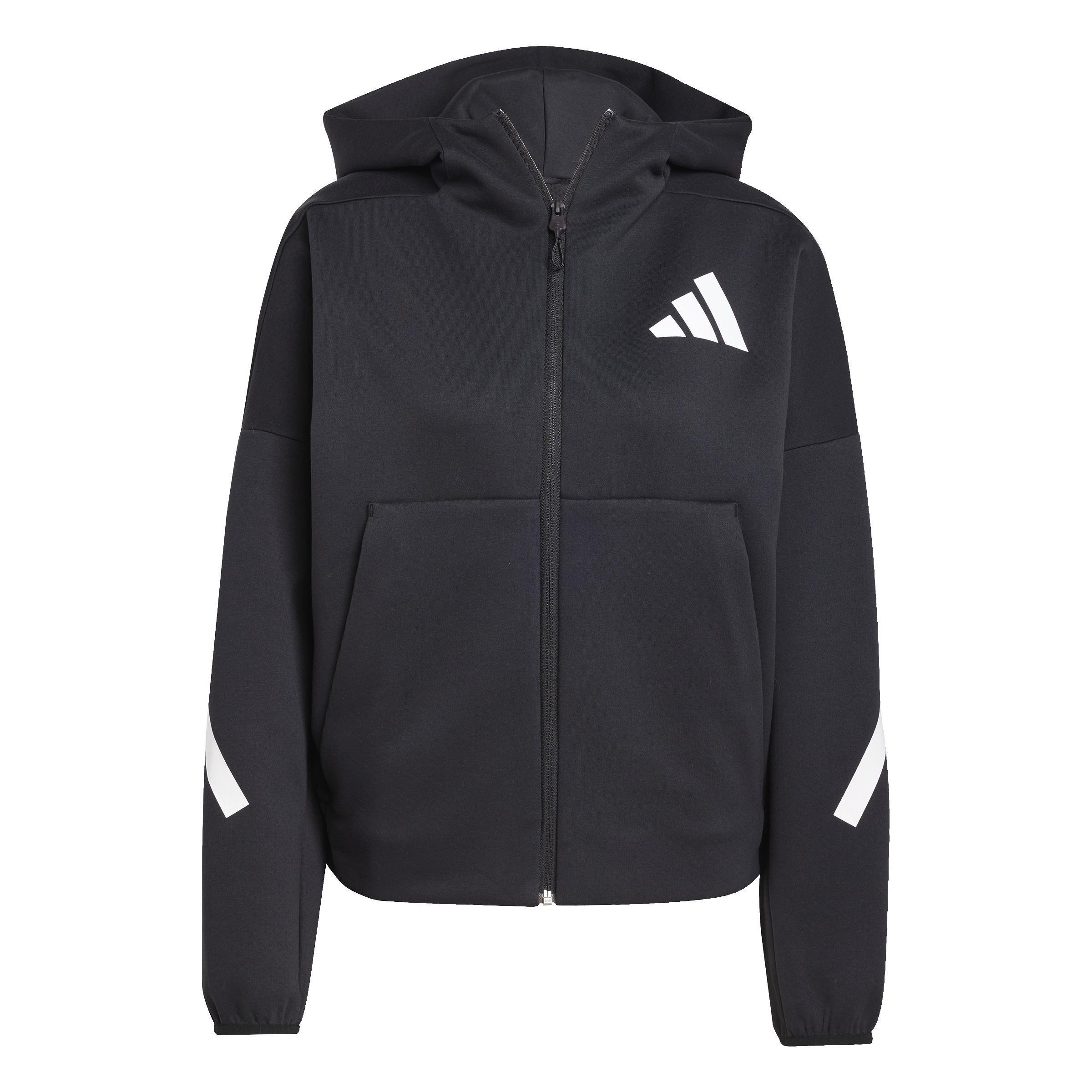 adidas Z.N.E. Full-Zip Hoodie, Black, A701_ONE, large image number 0