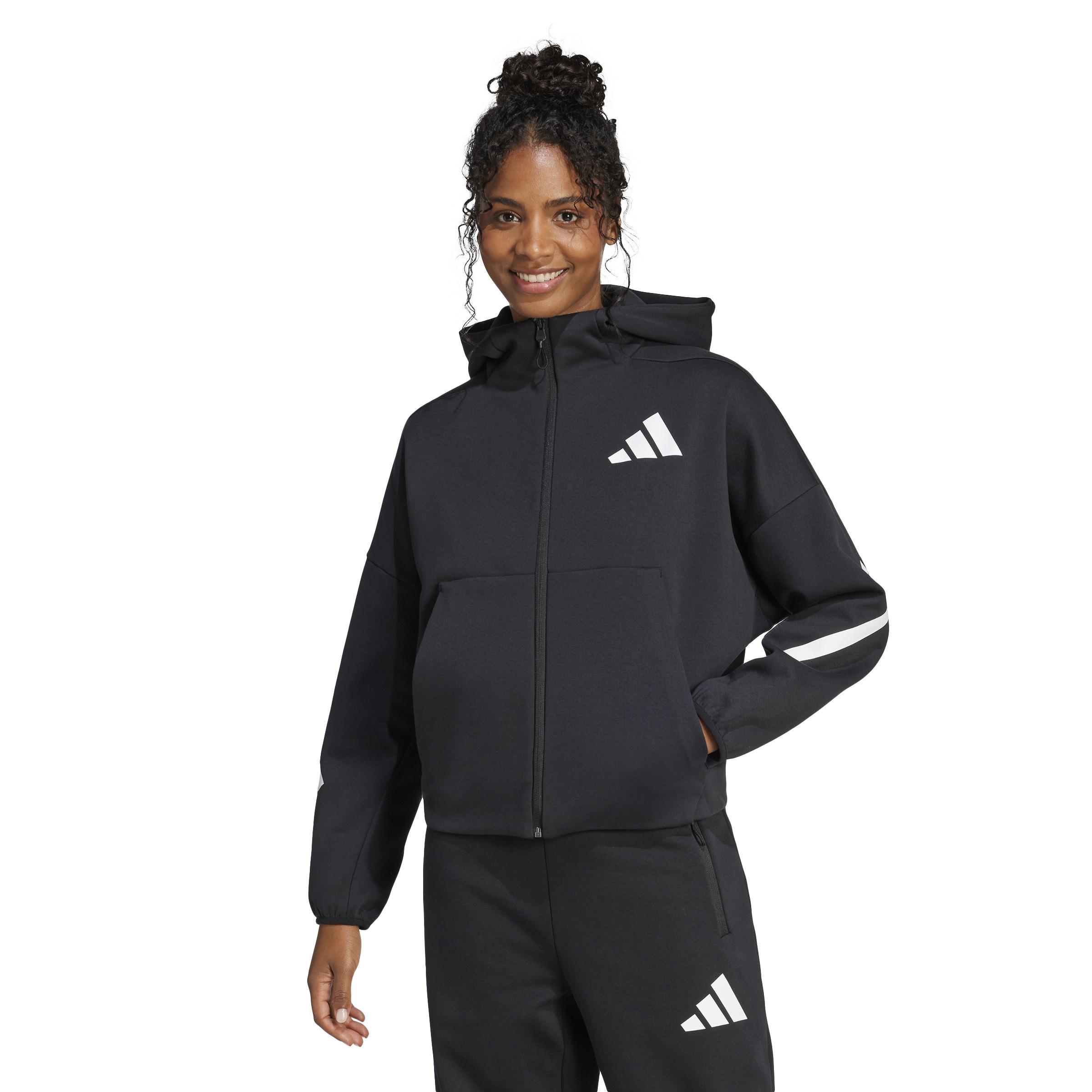 adidas Z.N.E. Full-Zip Hoodie, Black, A701_ONE, large image number 7