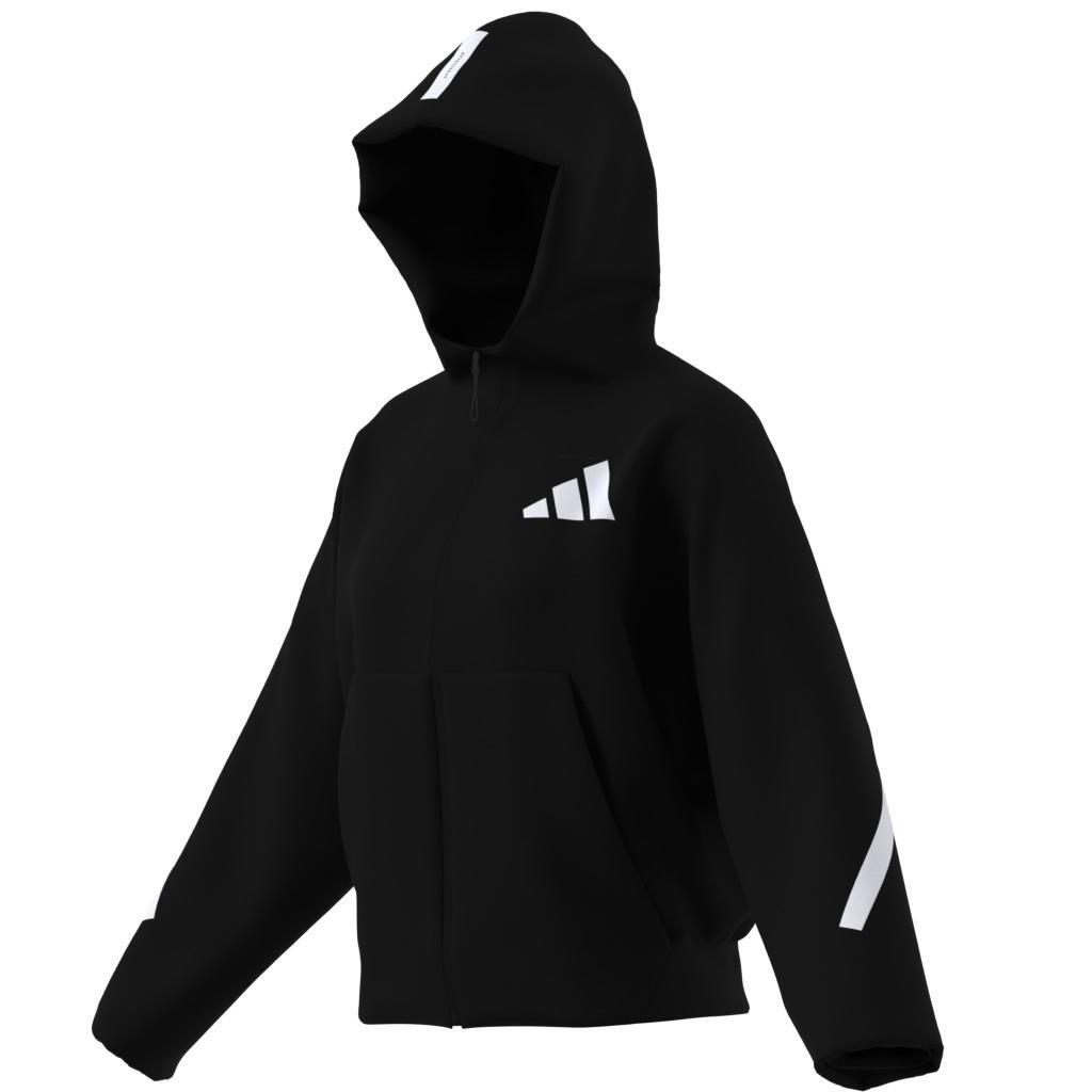 adidas Z.N.E. Full-Zip Hoodie, Black, A701_ONE, large image number 11