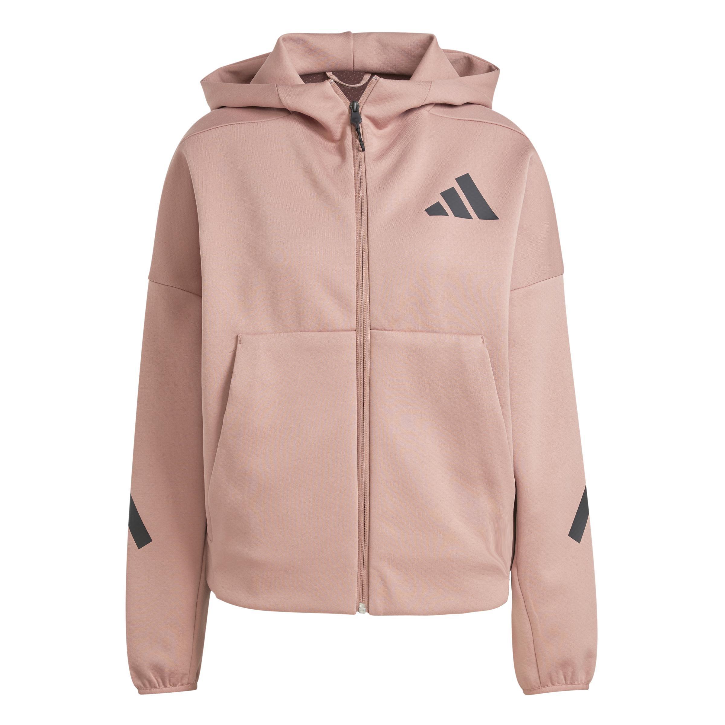 adidas Z.N.E. Full-Zip Hoodie, Red, A701_ONE, large image number 0