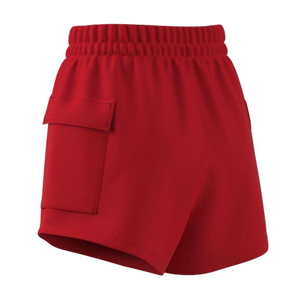 Essentials Small Logo French Terry Cargo Shorts, Red, A701_ONE, large image number 7