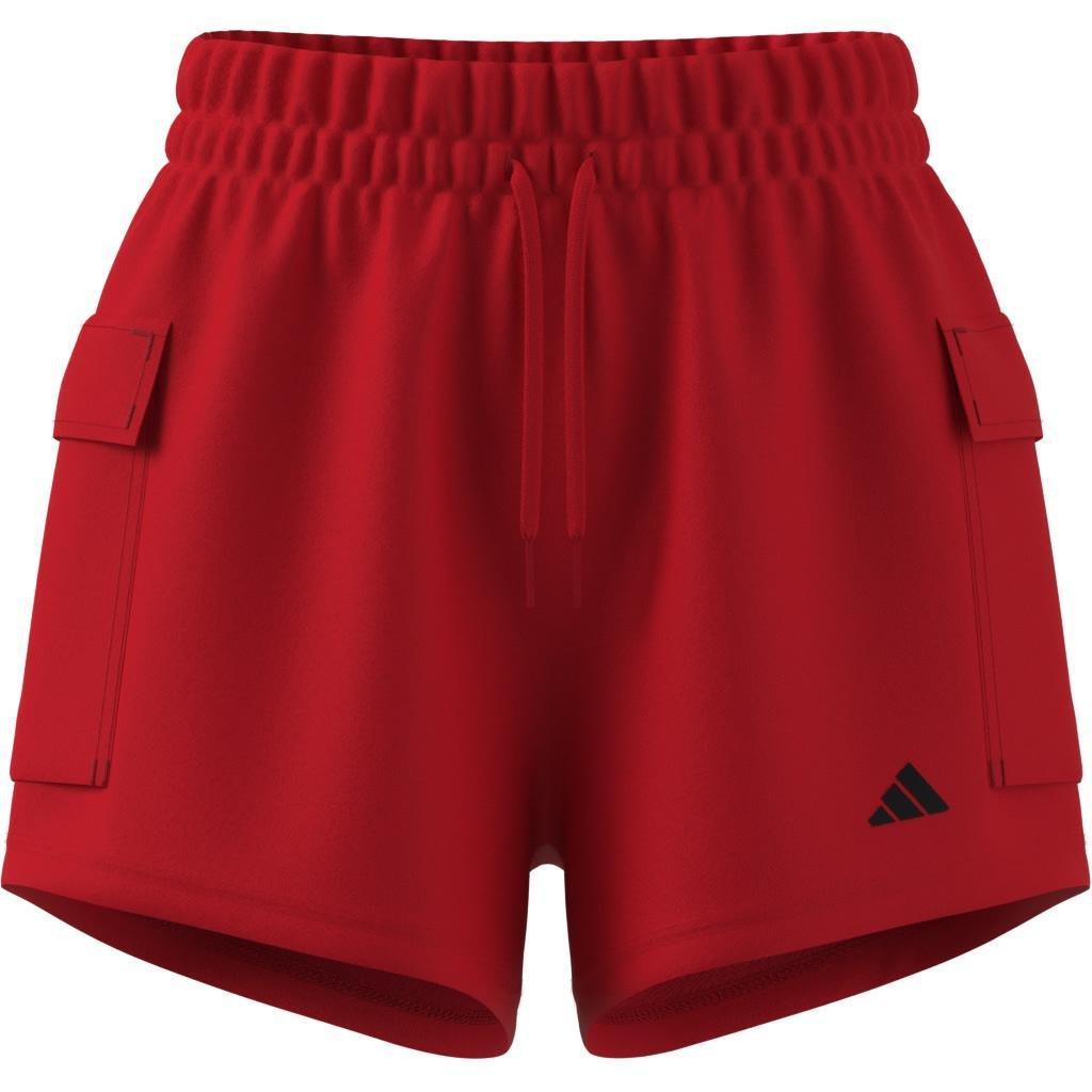 Essentials Small Logo French Terry Cargo Shorts, Red, A701_ONE, large image number 12
