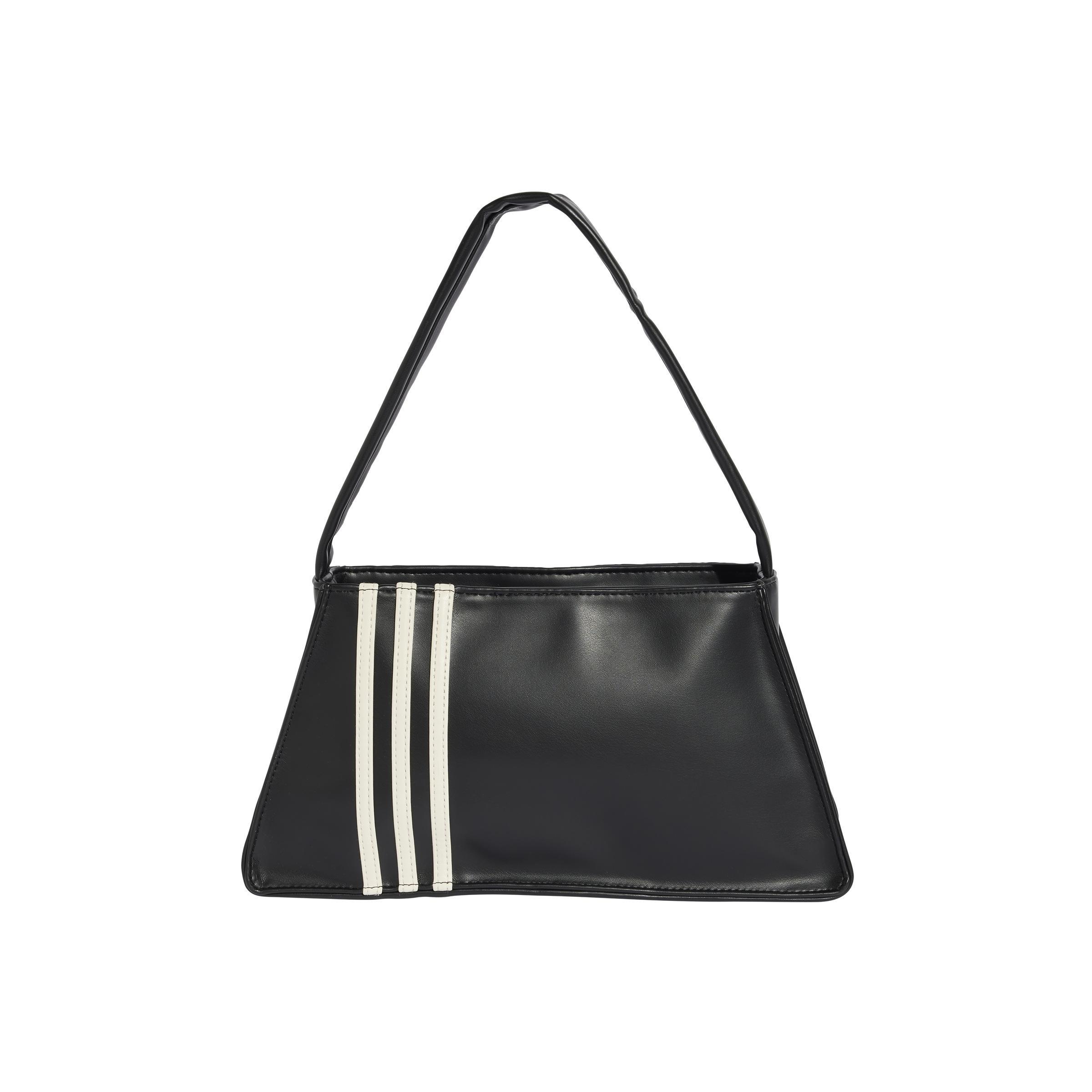 Unisex Outline Trefoil Shoulder Bag, Black, A701_ONE, large image number 3