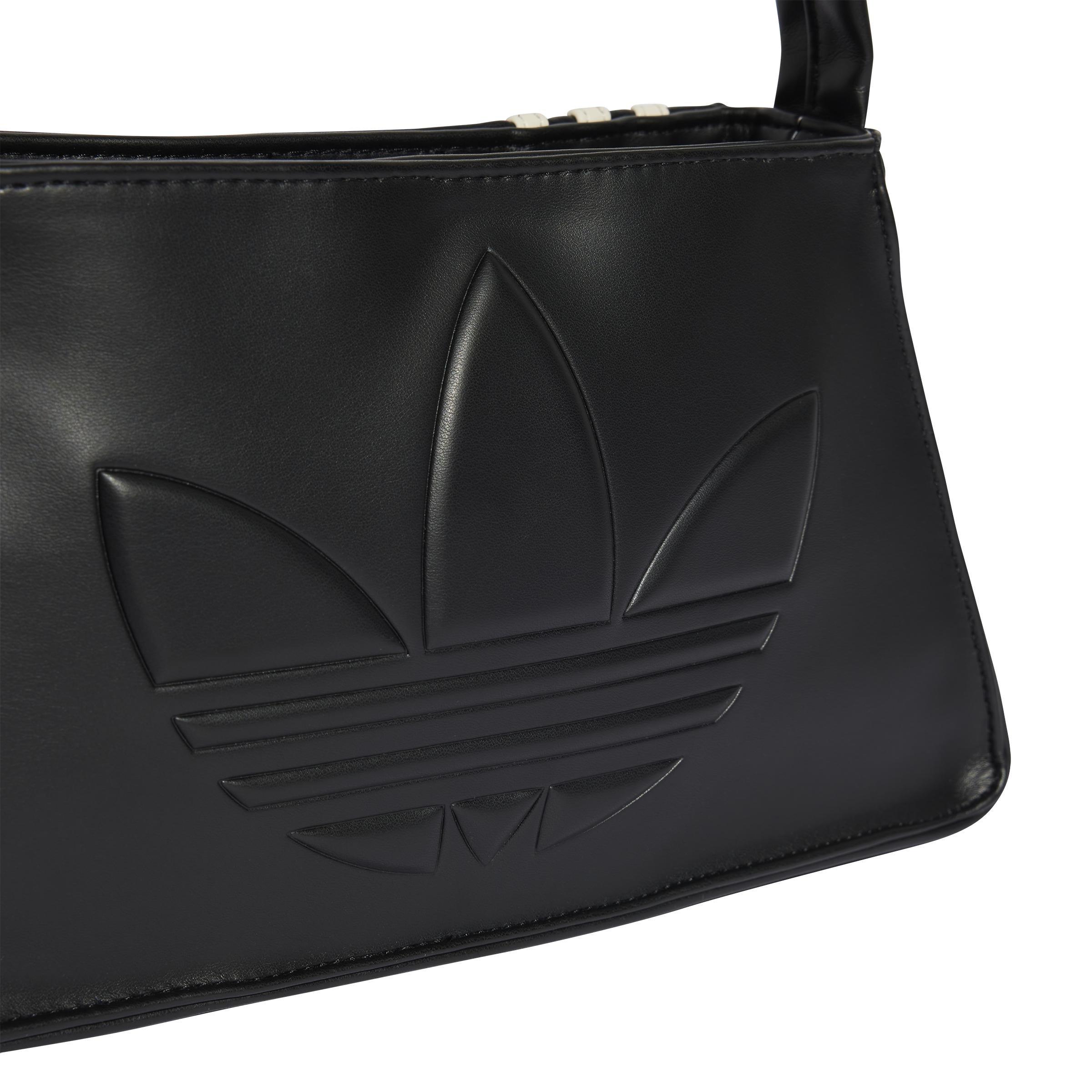 Unisex Outline Trefoil Shoulder Bag, Black, A701_ONE, large image number 4