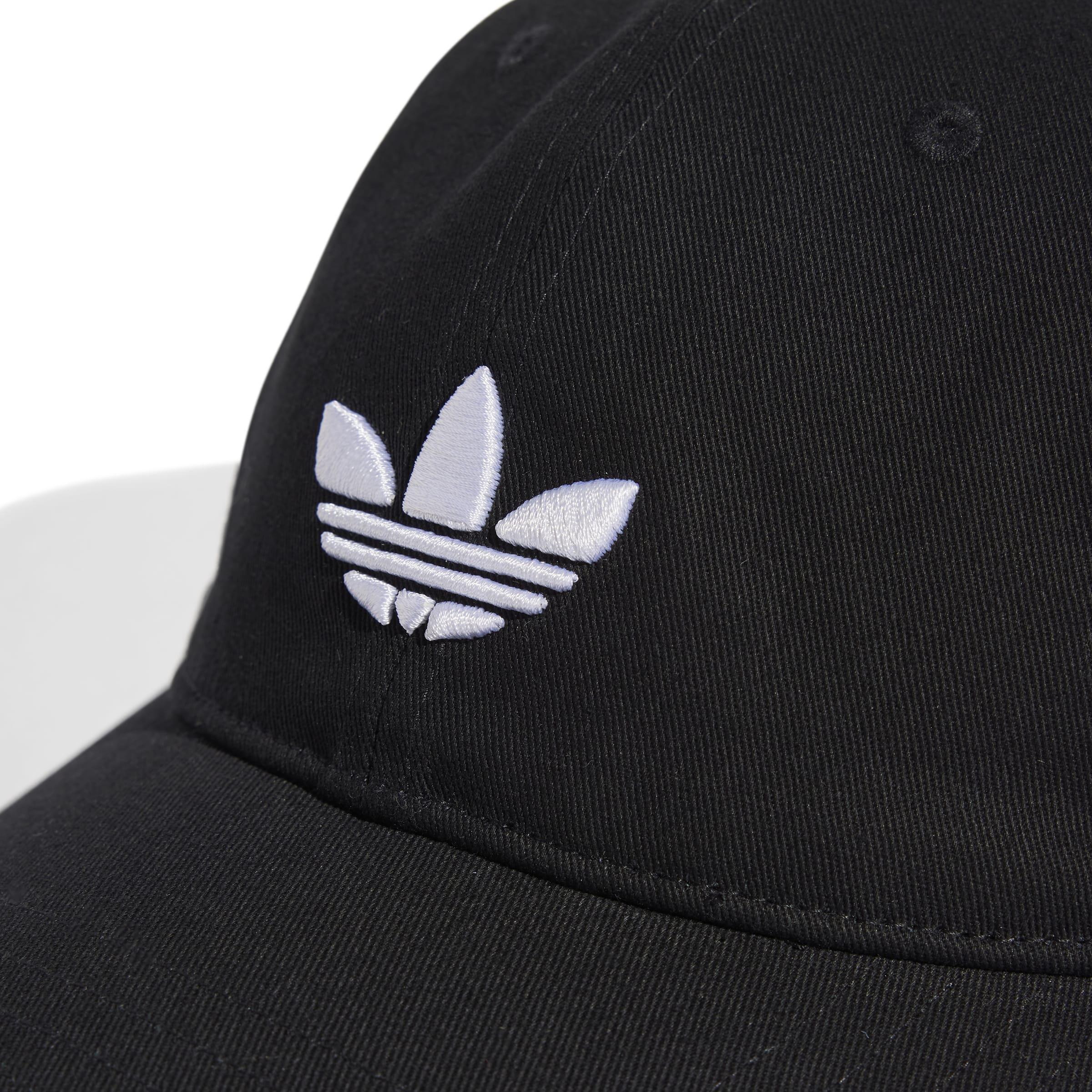 Unisex Adicolor Classic Trefoil Baseball Cap, Black, , large image number 3
