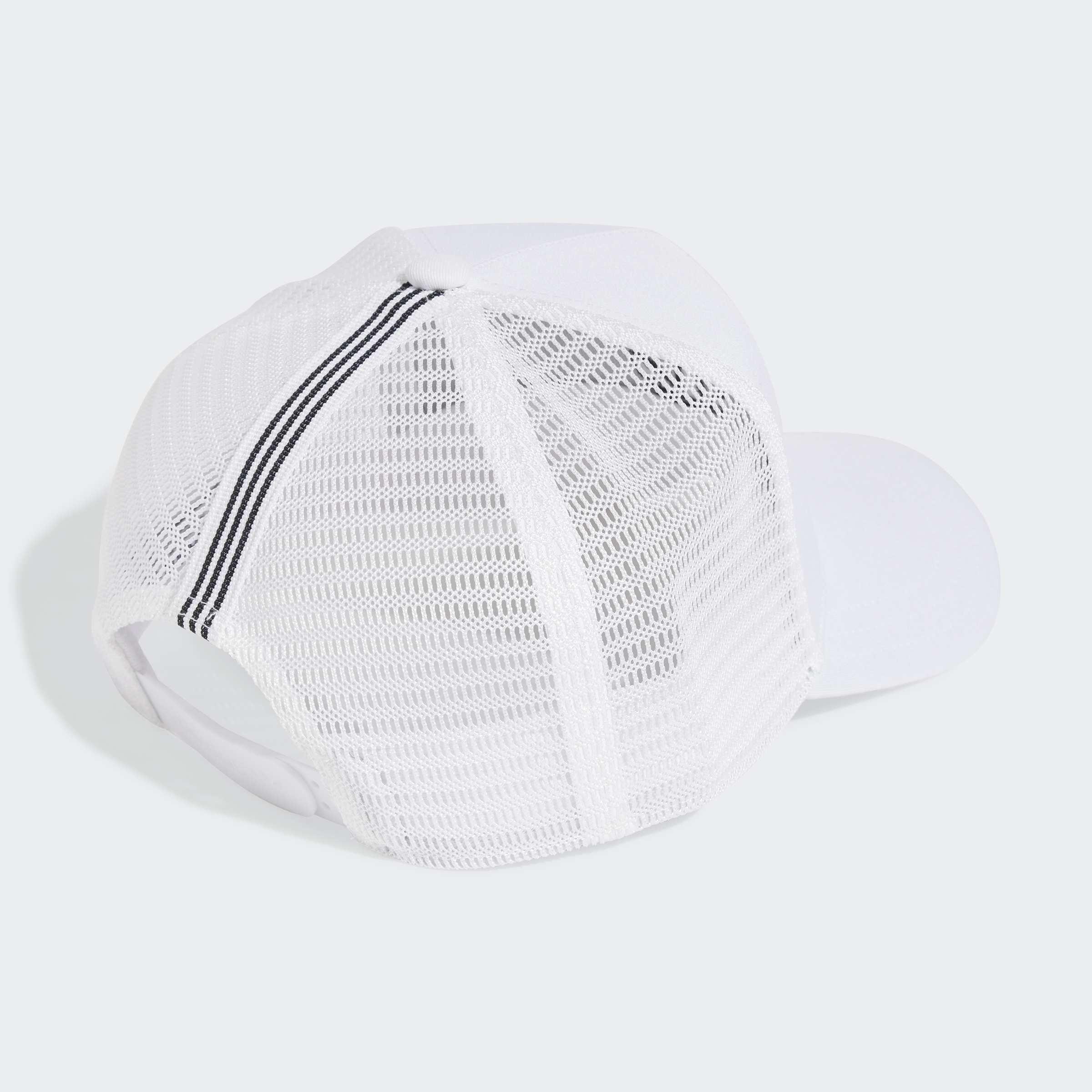 Unisex Adicolor Classic Curved Foam Trucker Cap, White, , large image number 1
