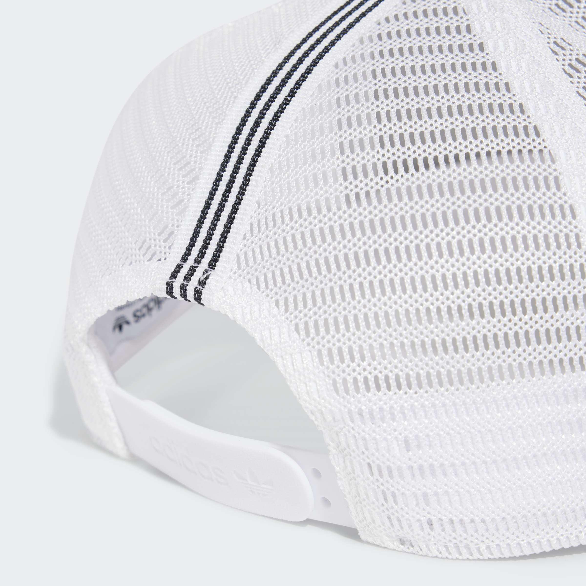 Unisex Adicolor Classic Curved Foam Trucker Cap, White, , large image number 3