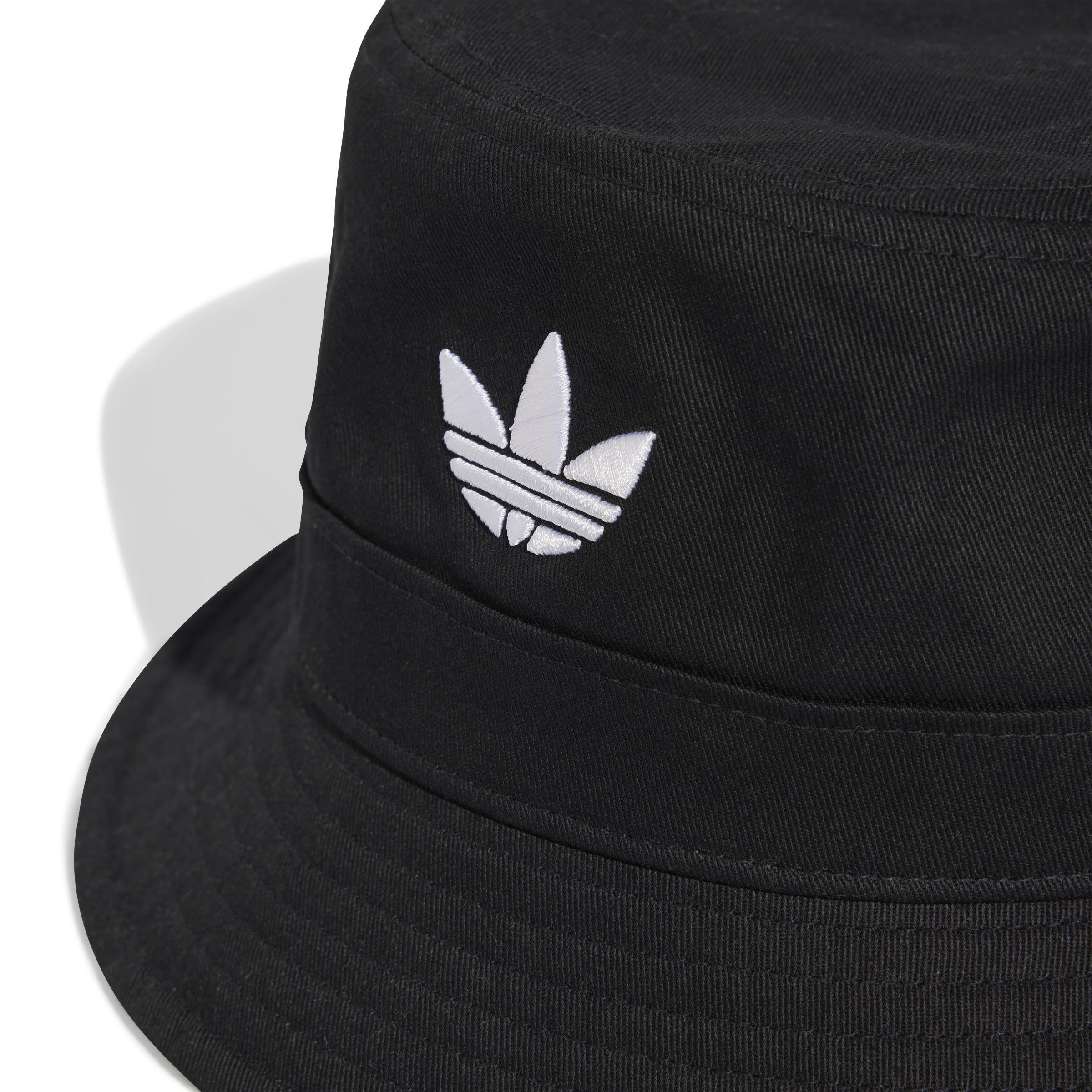 Unisex Adicolor Trefoil Bucket Hat, Black, A701_ONE, large image number 3