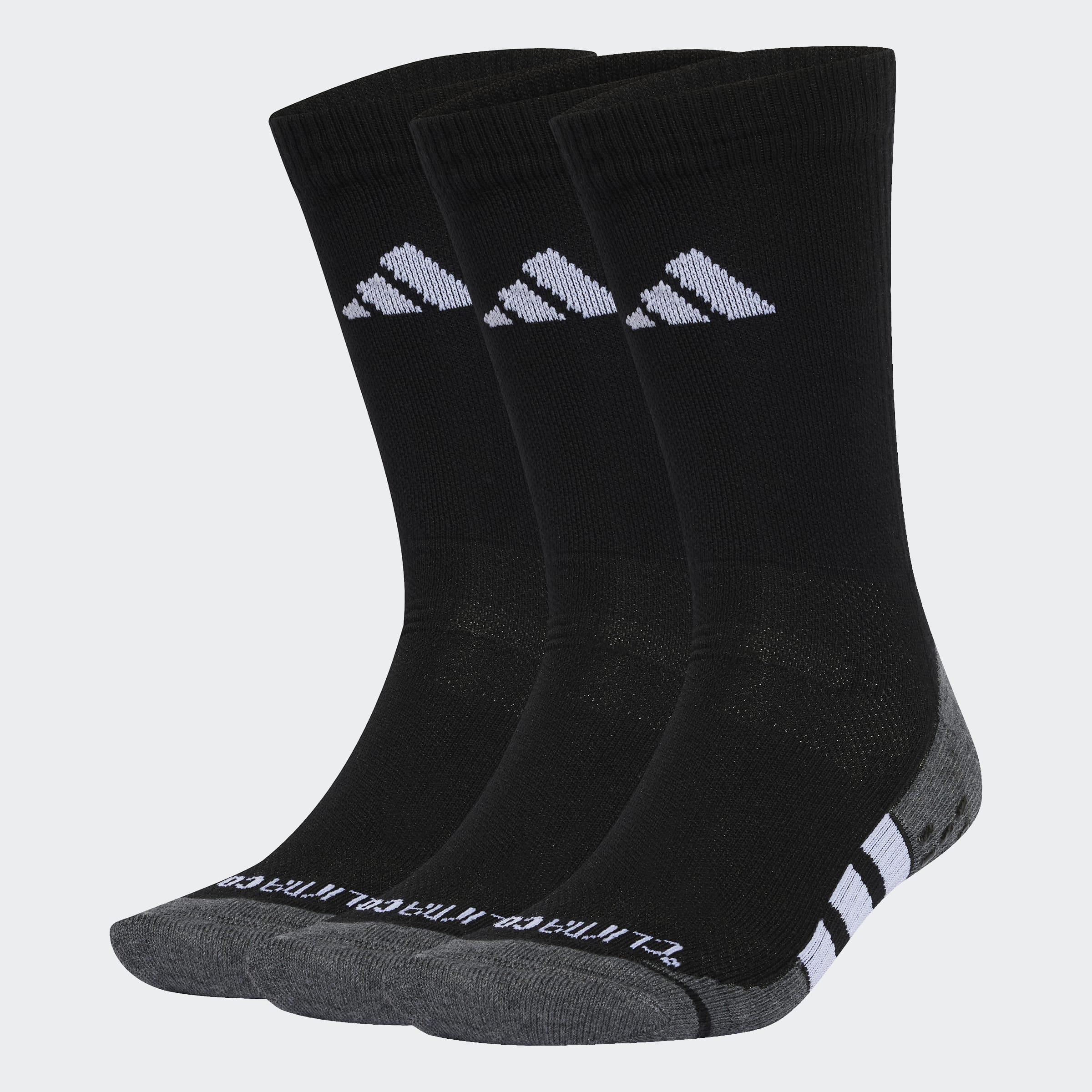 Unisex Performance Grip CLIMACOOL Cushioned Crew Socks - 3 Pairs, Black