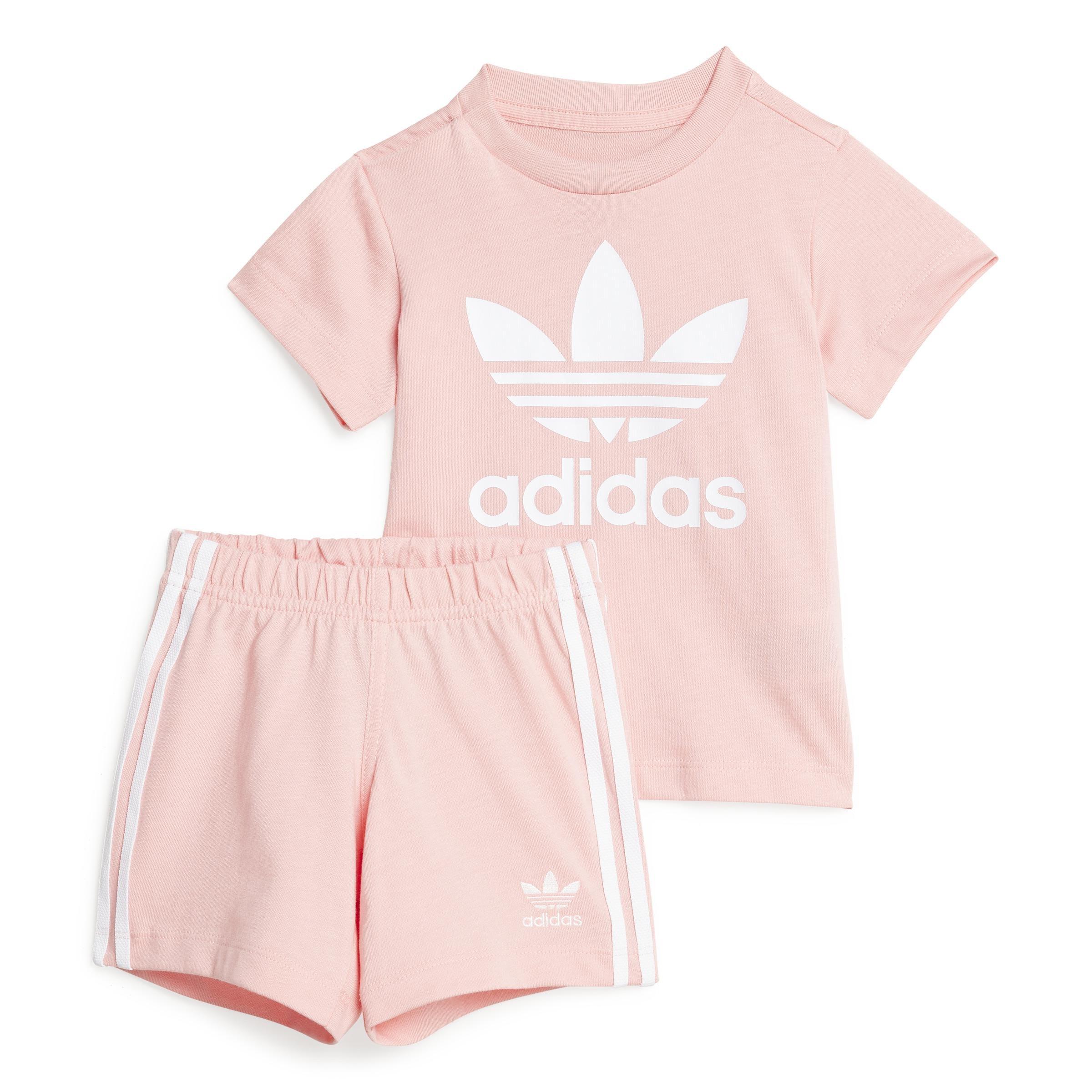 Unisex Shorts Tee Set, Pink, A701_ONE, large image number 0