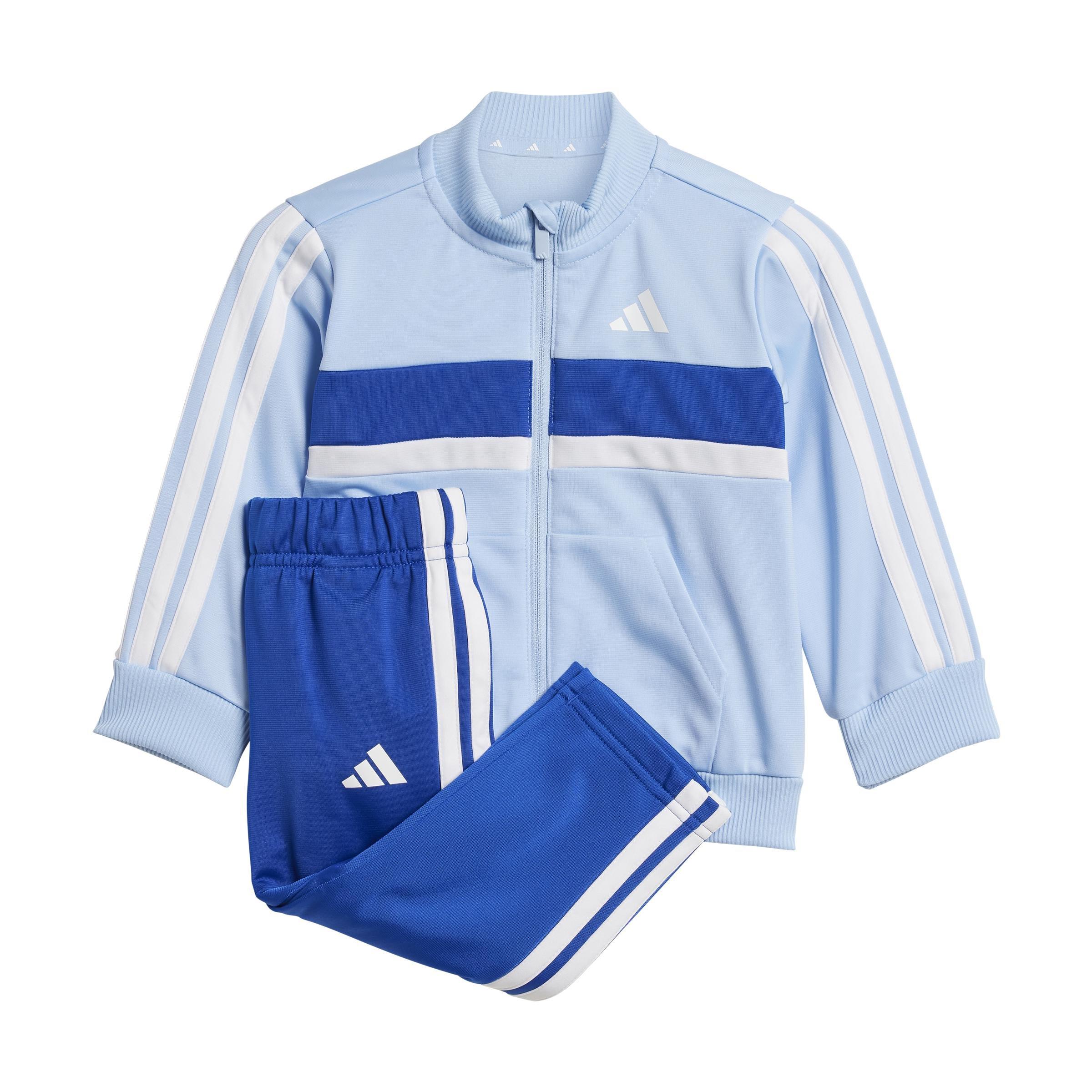 Unisex Kids Seasonal Essentials Tiberio 3-Stripes Tricot Track Suit, Blue, A701_ONE, large image number 1